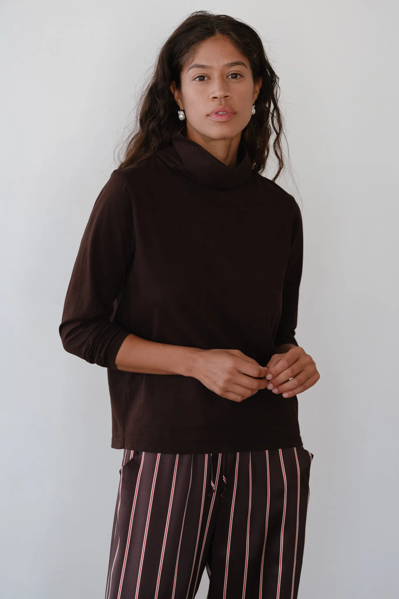 The Jersey Turtleneck sold by DONNI. product image thumbnail 3