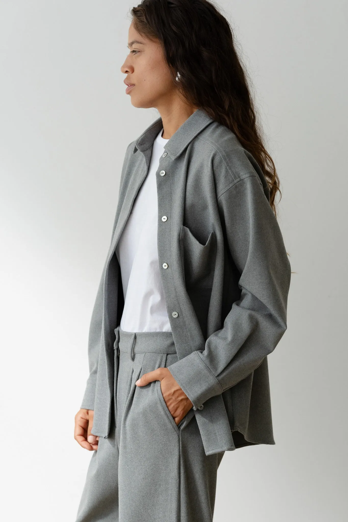 The Flannel Shirt Jacket sold by DONNI. product image thumbnail 4