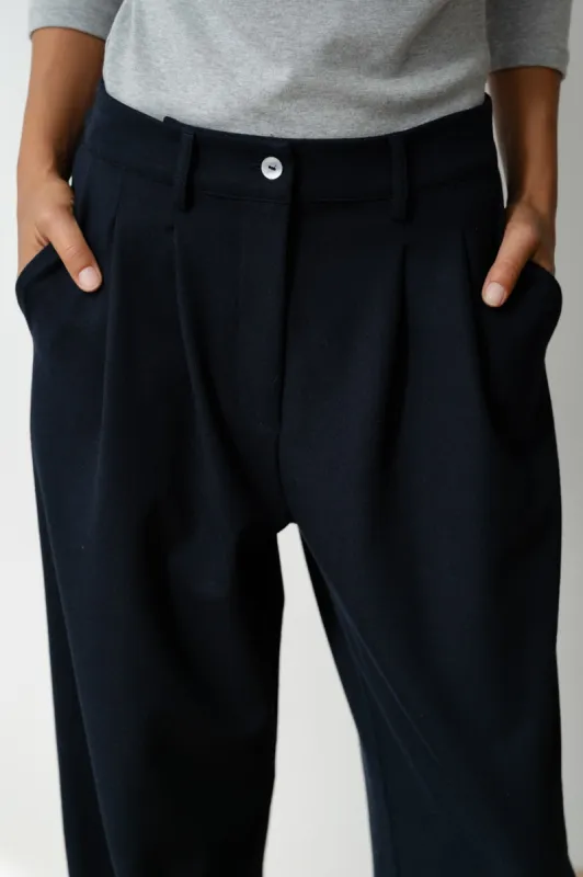 The Flannel Pleated Pant sold by DONNI.