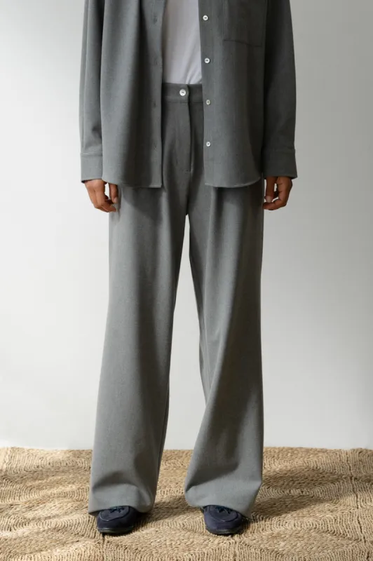 The Flannel Pleated Pant sold by DONNI.