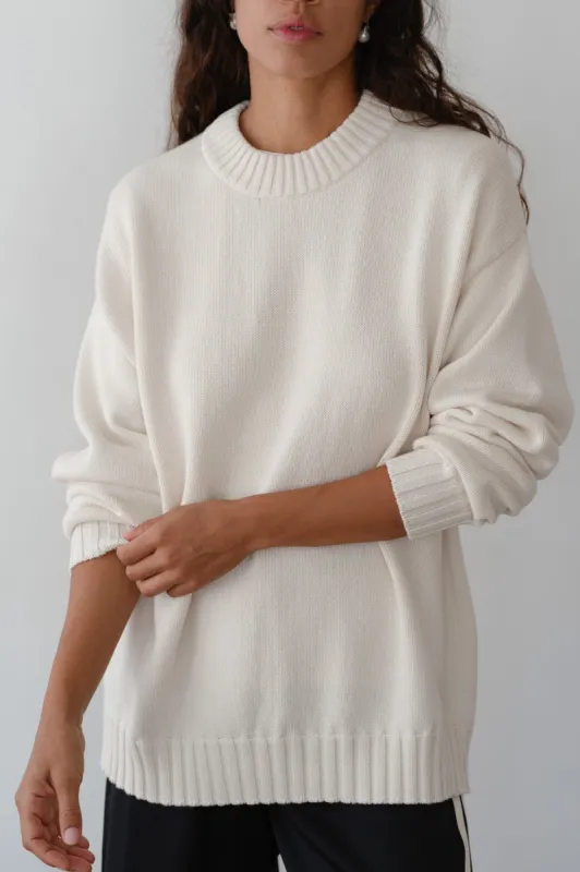 The Cotton Cashmere Crewneck Sweater sold by DONNI.