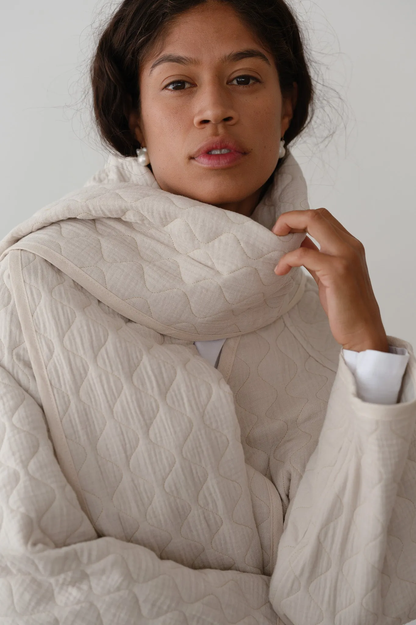 The Quilted Scarf sold by DONNI. product image thumbnail 4
