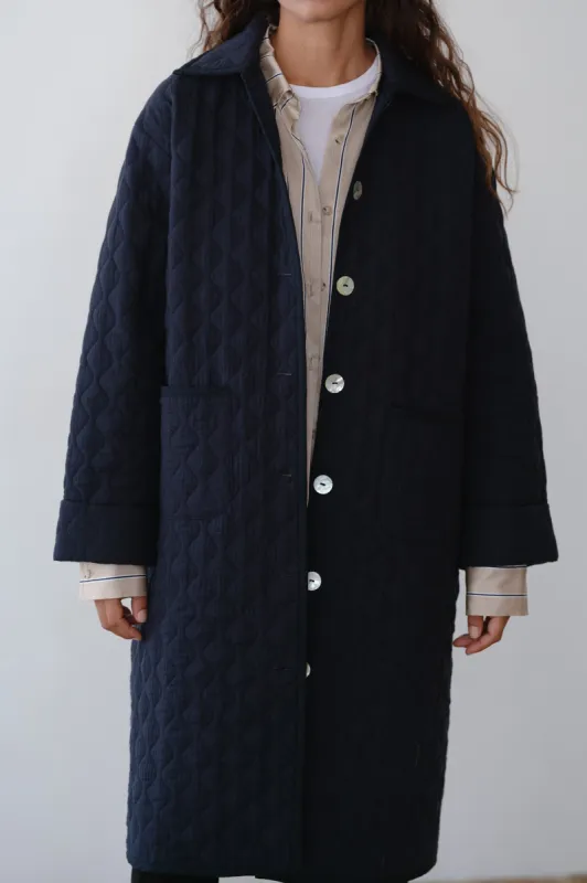 The Quilted Coat sold by DONNI.