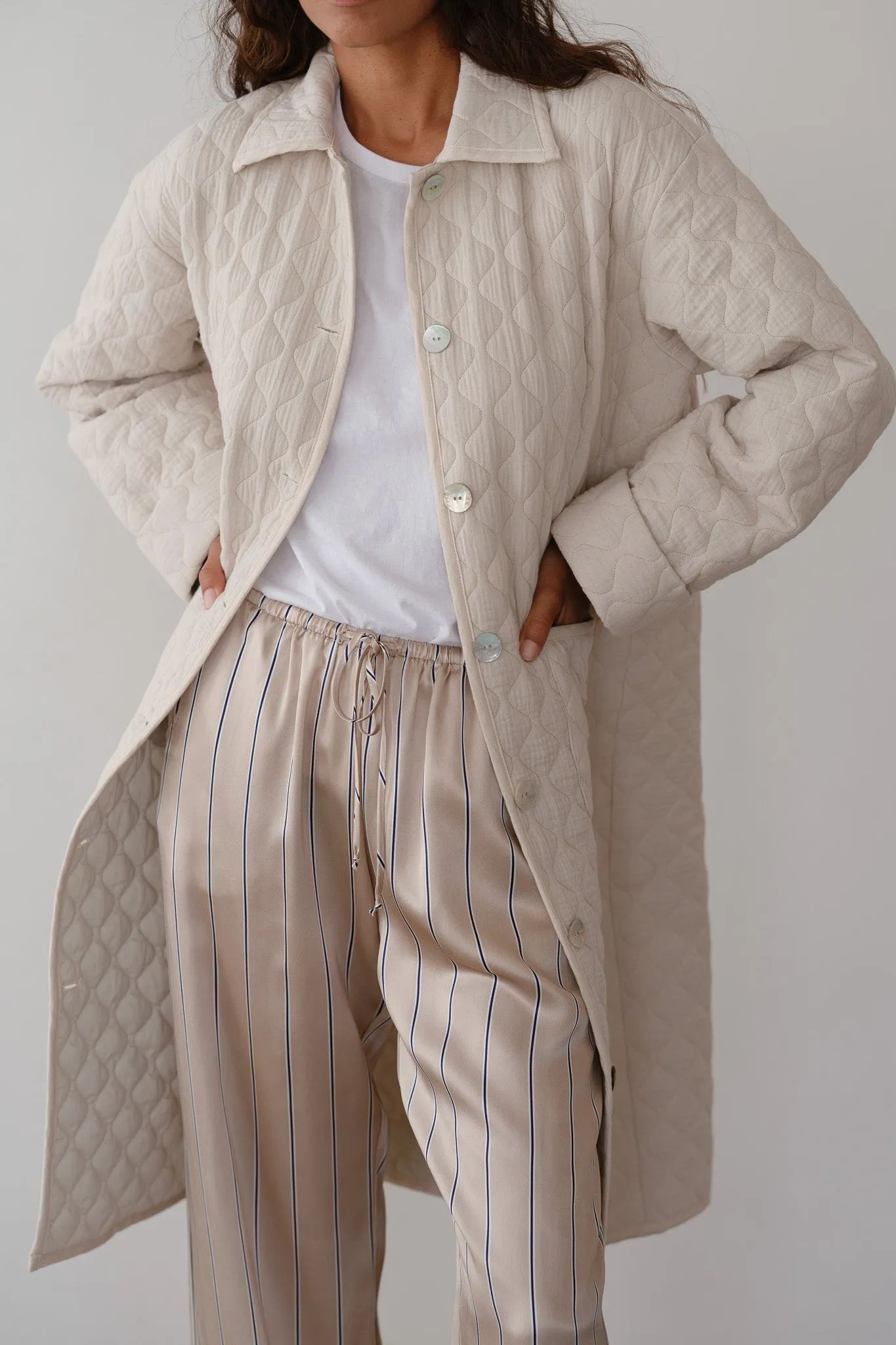 The Quilted Coat sold by DONNI. product image thumbnail 3