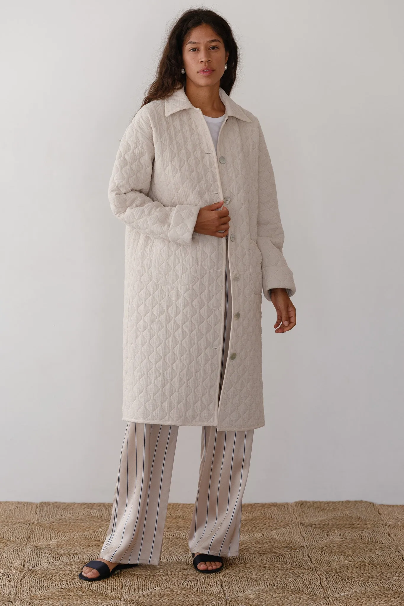 The Quilted Coat sold by DONNI. product image thumbnail 4