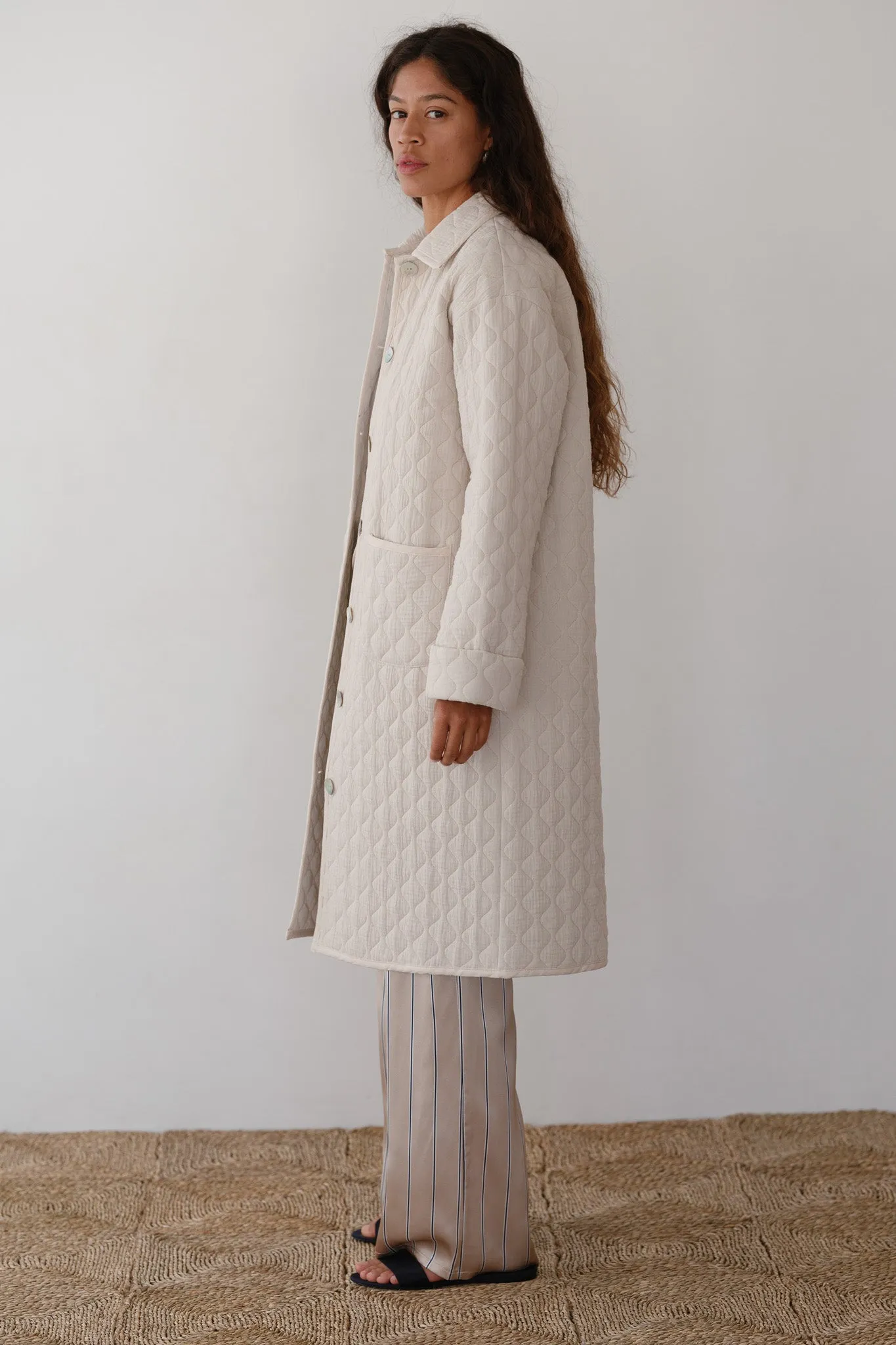 The Quilted Coat sold by DONNI. product image thumbnail 5