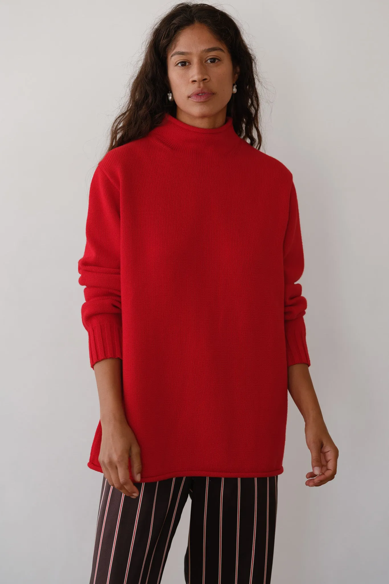 The Cotton Cashmere Roll Neck Sweater sold by DONNI. product image thumbnail 4