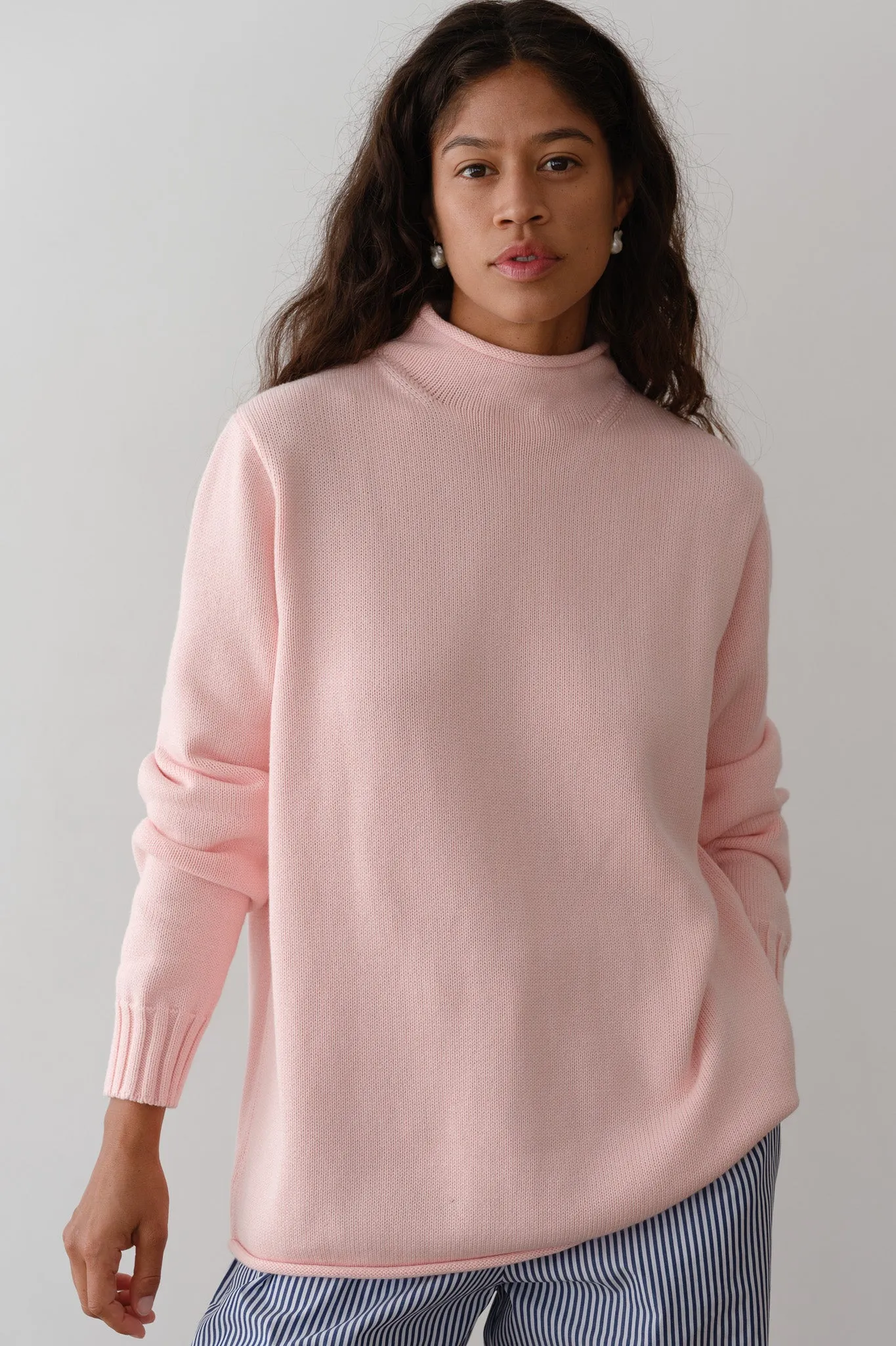 The Cotton Cashmere Roll Neck Sweater sold by DONNI. product image thumbnail 5