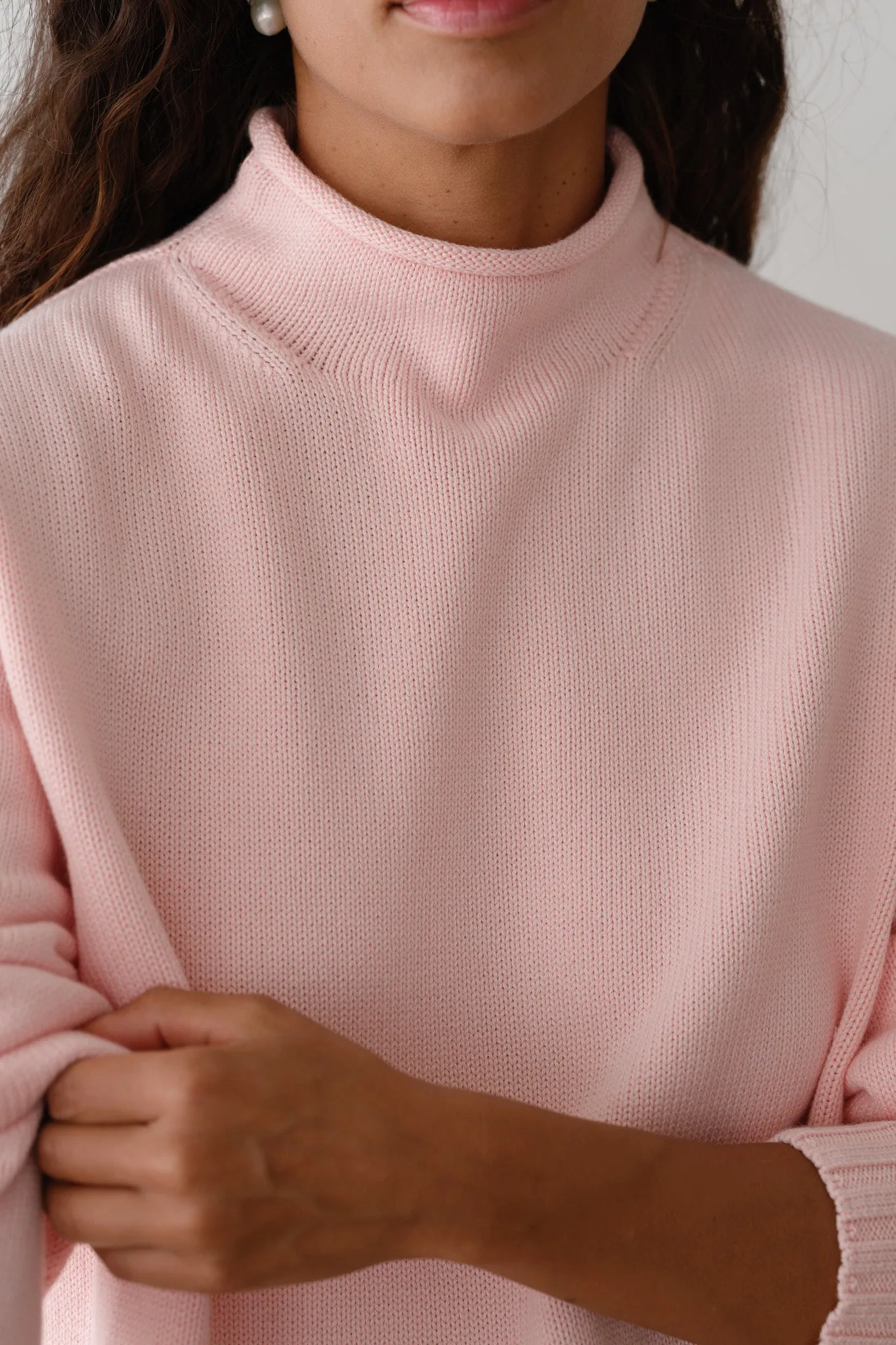 The Cotton Cashmere Roll Neck Sweater sold by DONNI. product image thumbnail 4