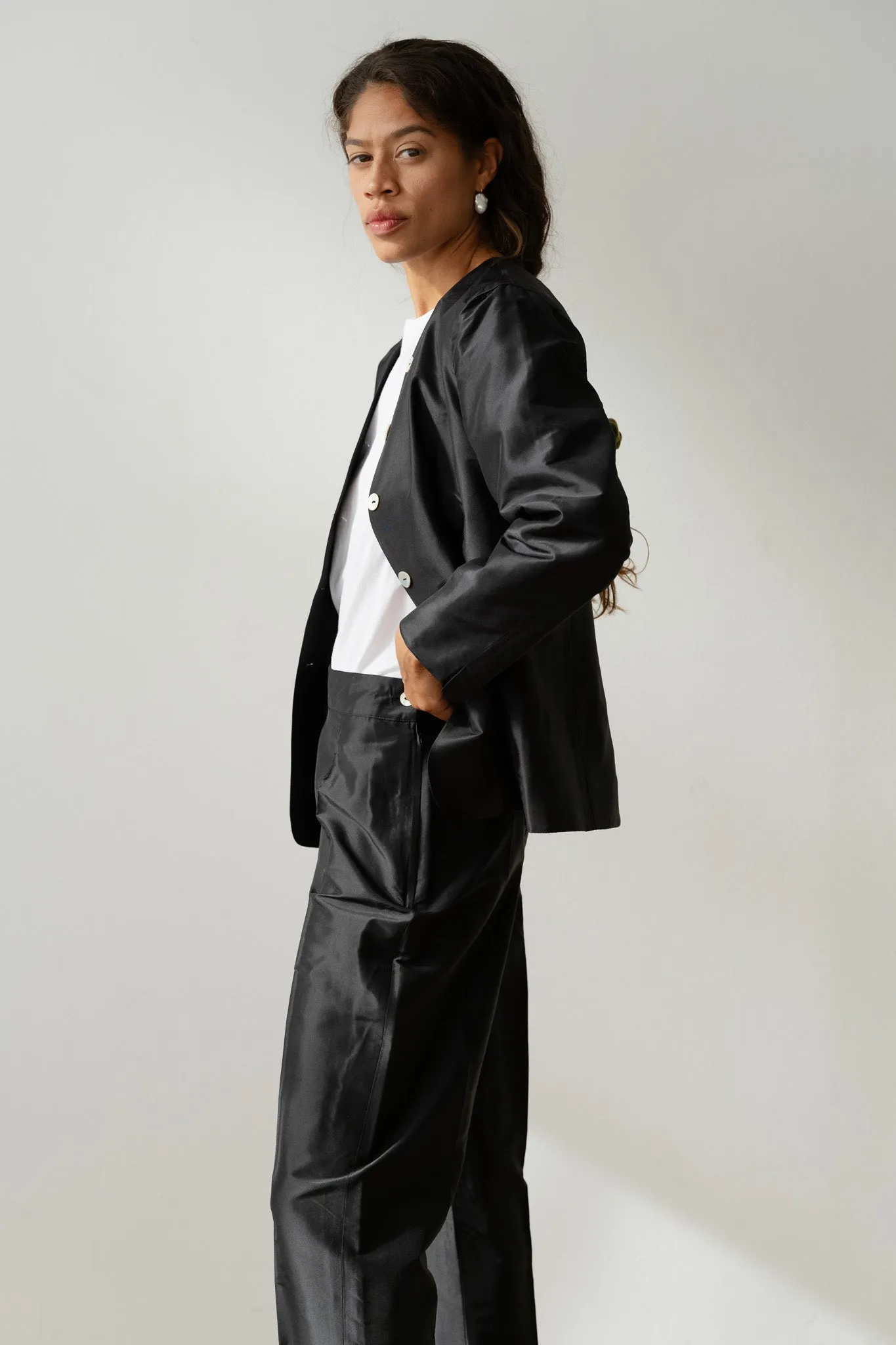 The Taffeta Lady Jacket sold by DONNI. product image thumbnail 5