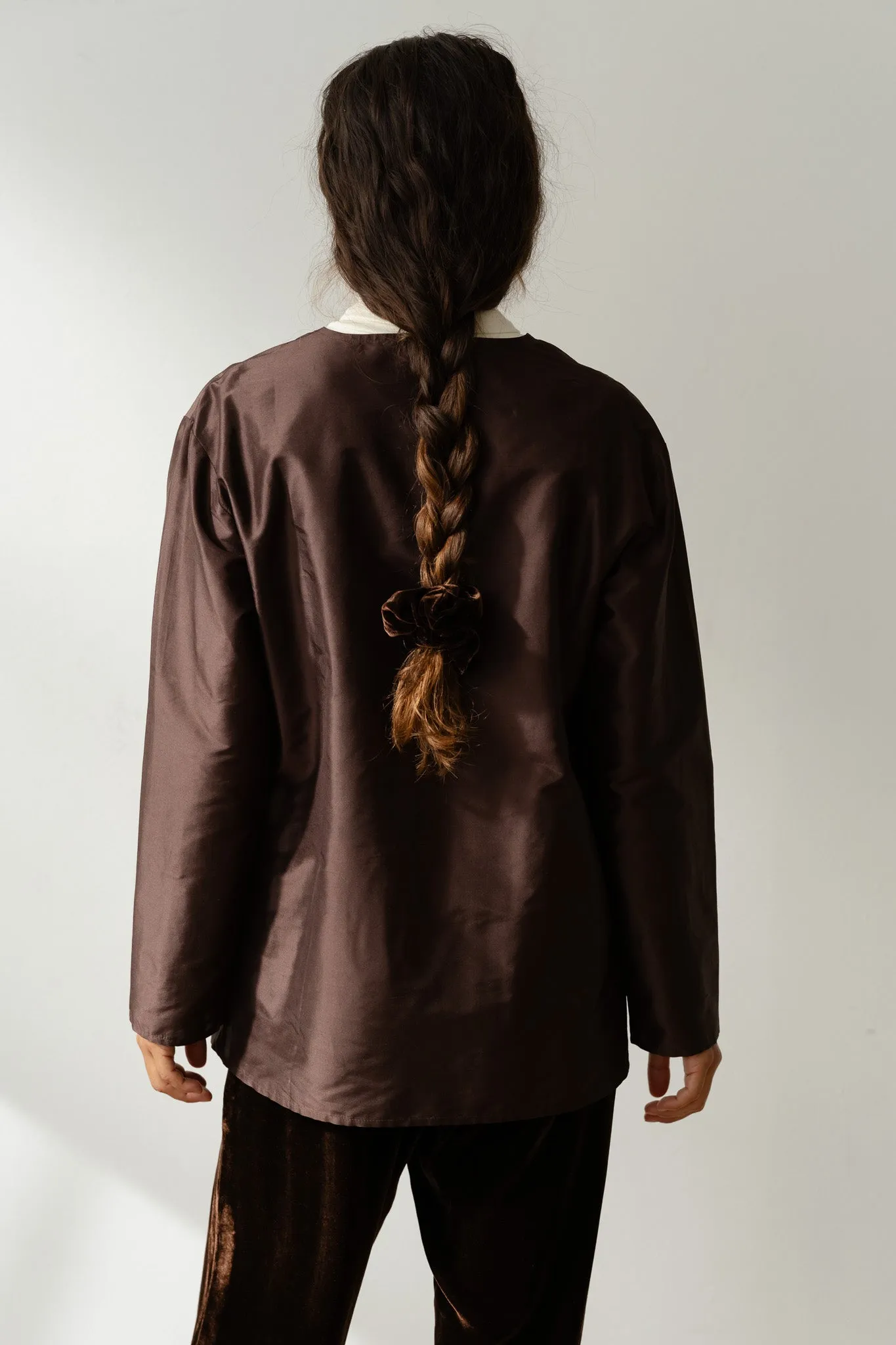 The Taffeta Split Top sold by DONNI. product image thumbnail 5