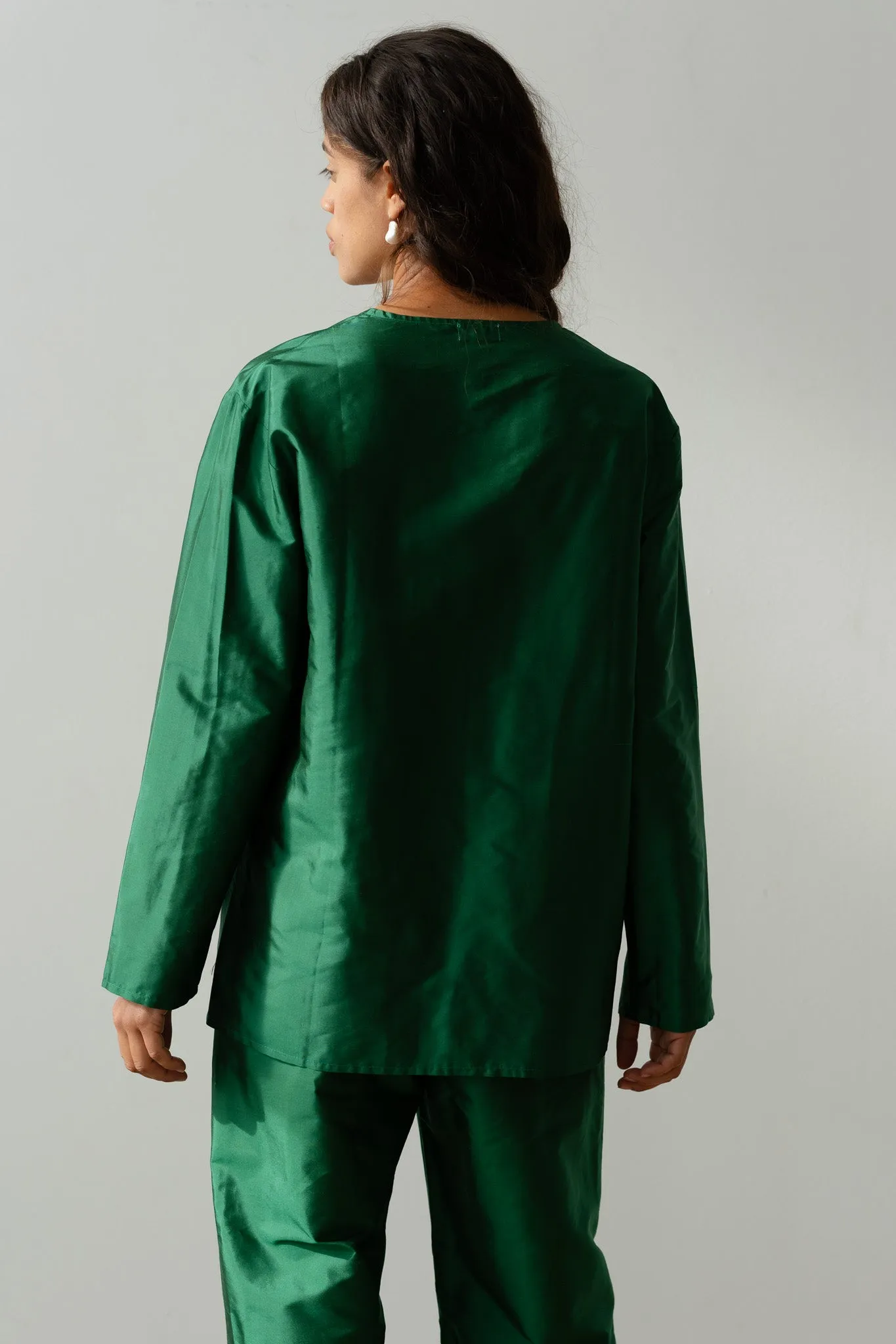The Taffeta Split Top sold by DONNI. product image thumbnail 5