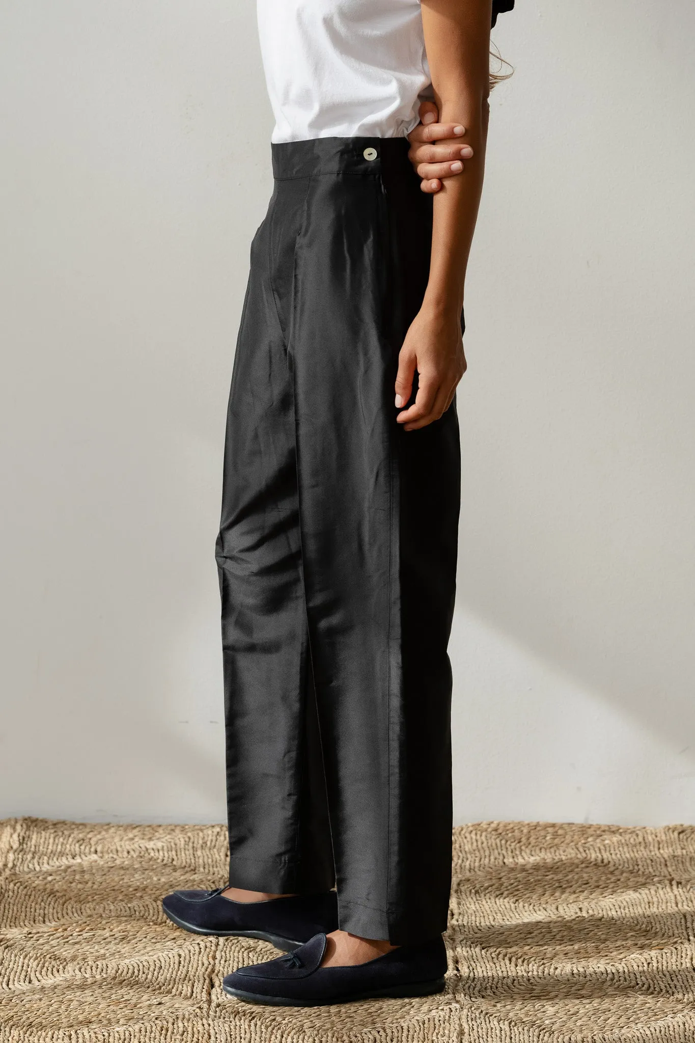 The Taffeta Cigarette Pant sold by DONNI. product image thumbnail 4