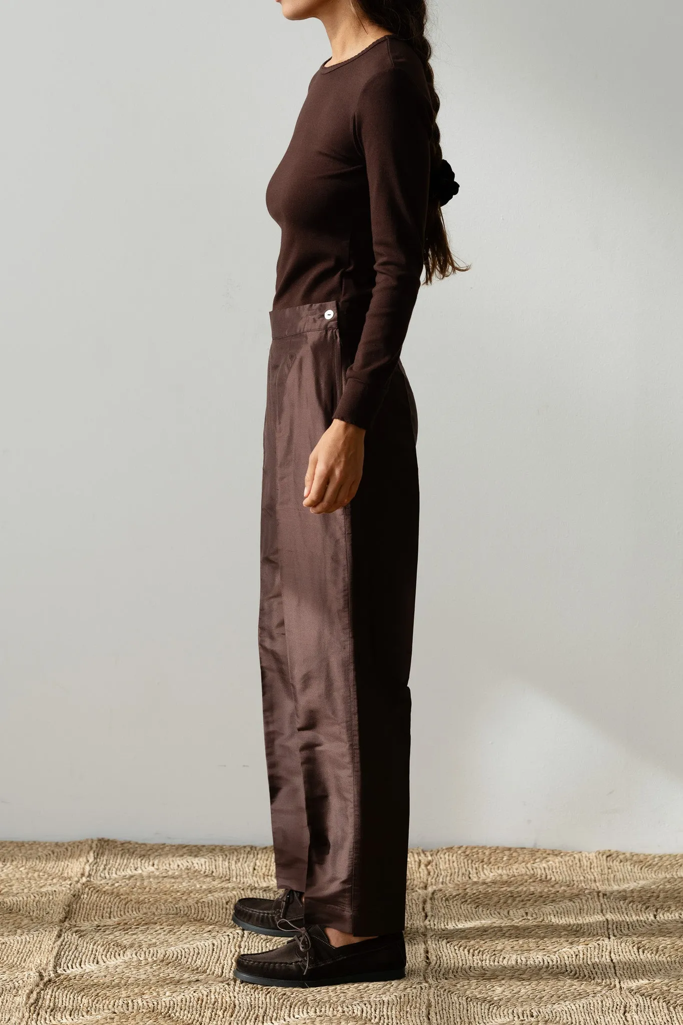 The Taffeta Cigarette Pant sold by DONNI. product image thumbnail 5