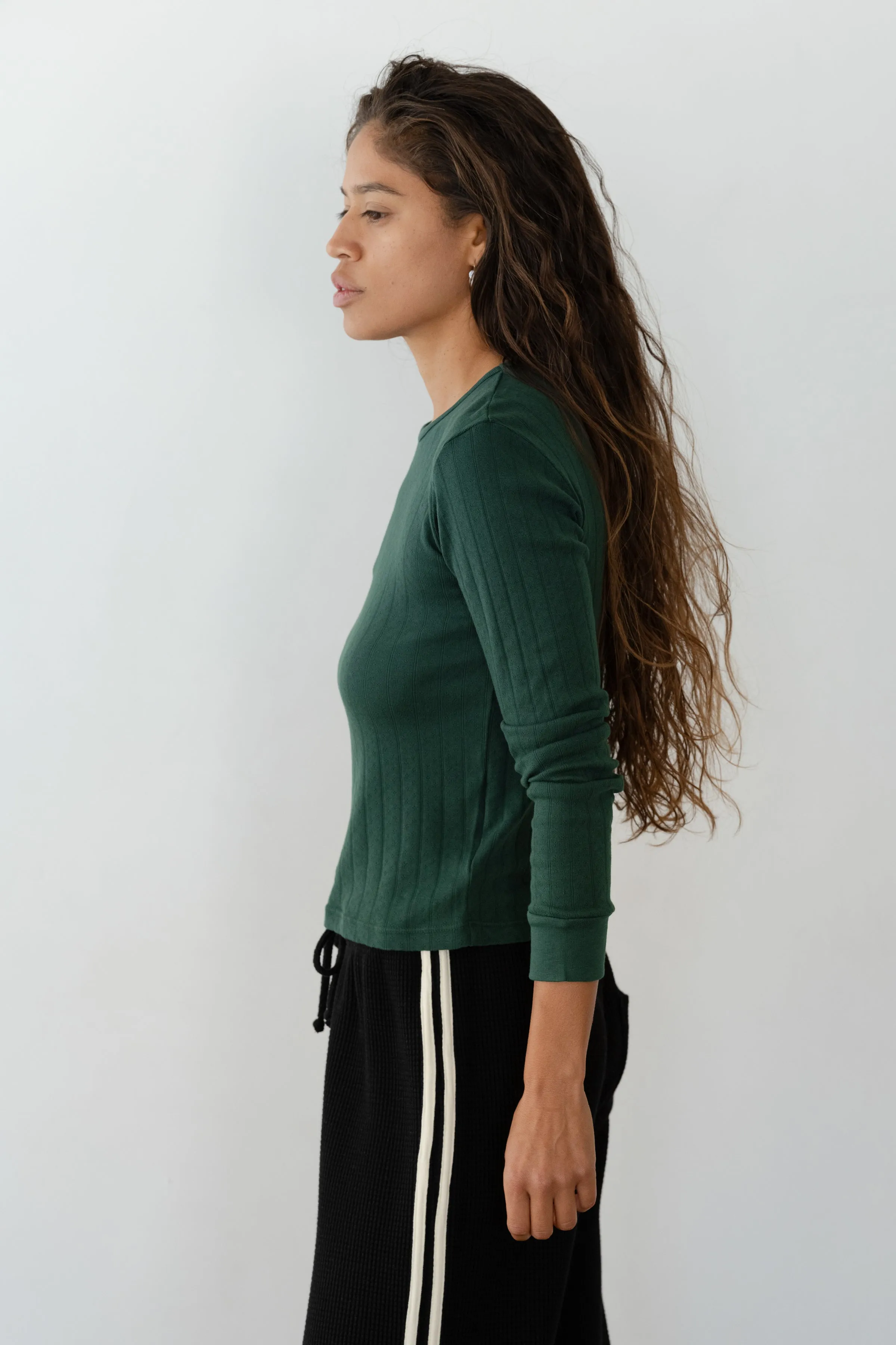 The Pointelle Long Sleeve sold by DONNI. product image thumbnail 5