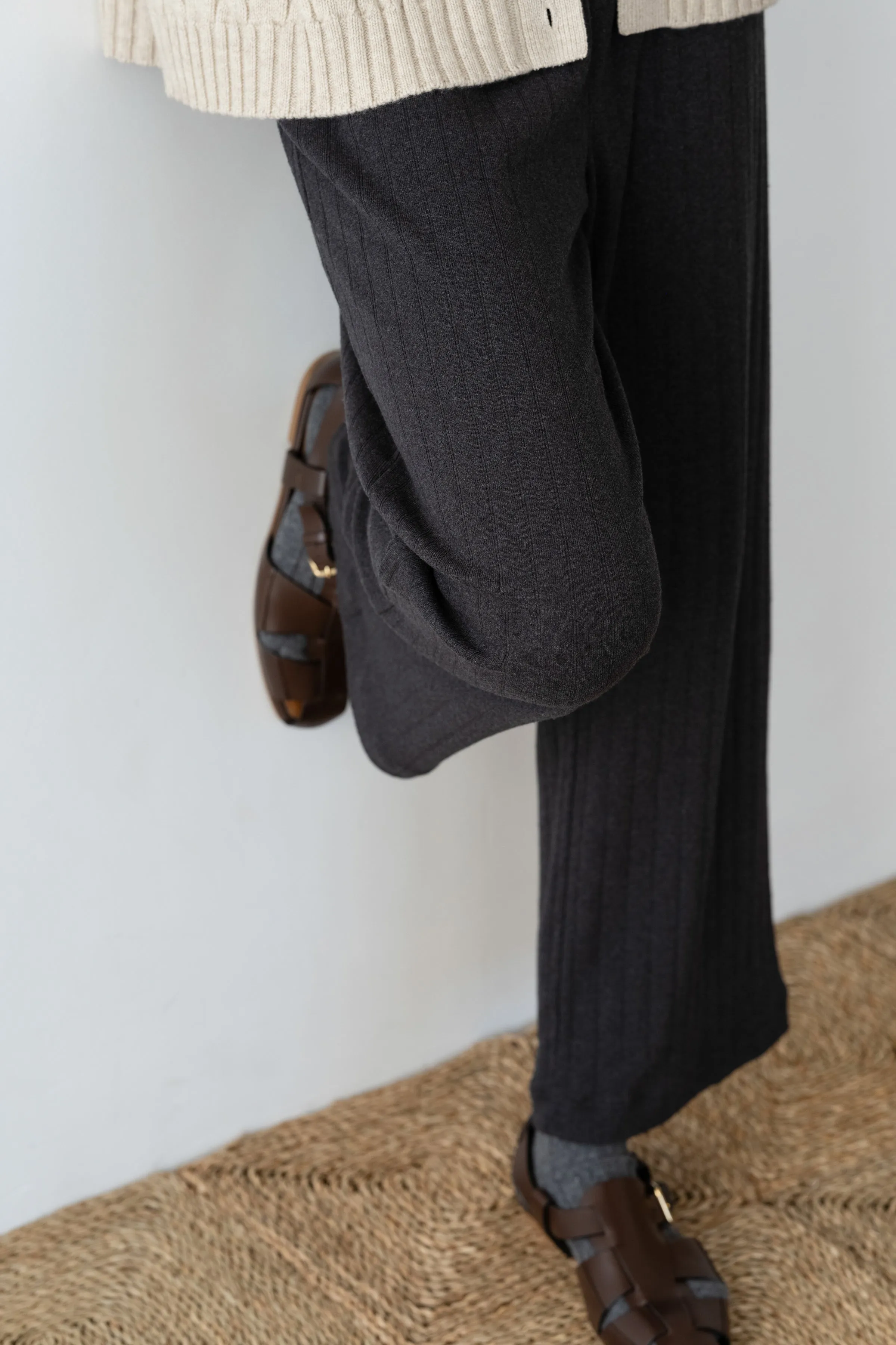 The Pointelle Simple Crop Pant sold by DONNI. product image thumbnail 3