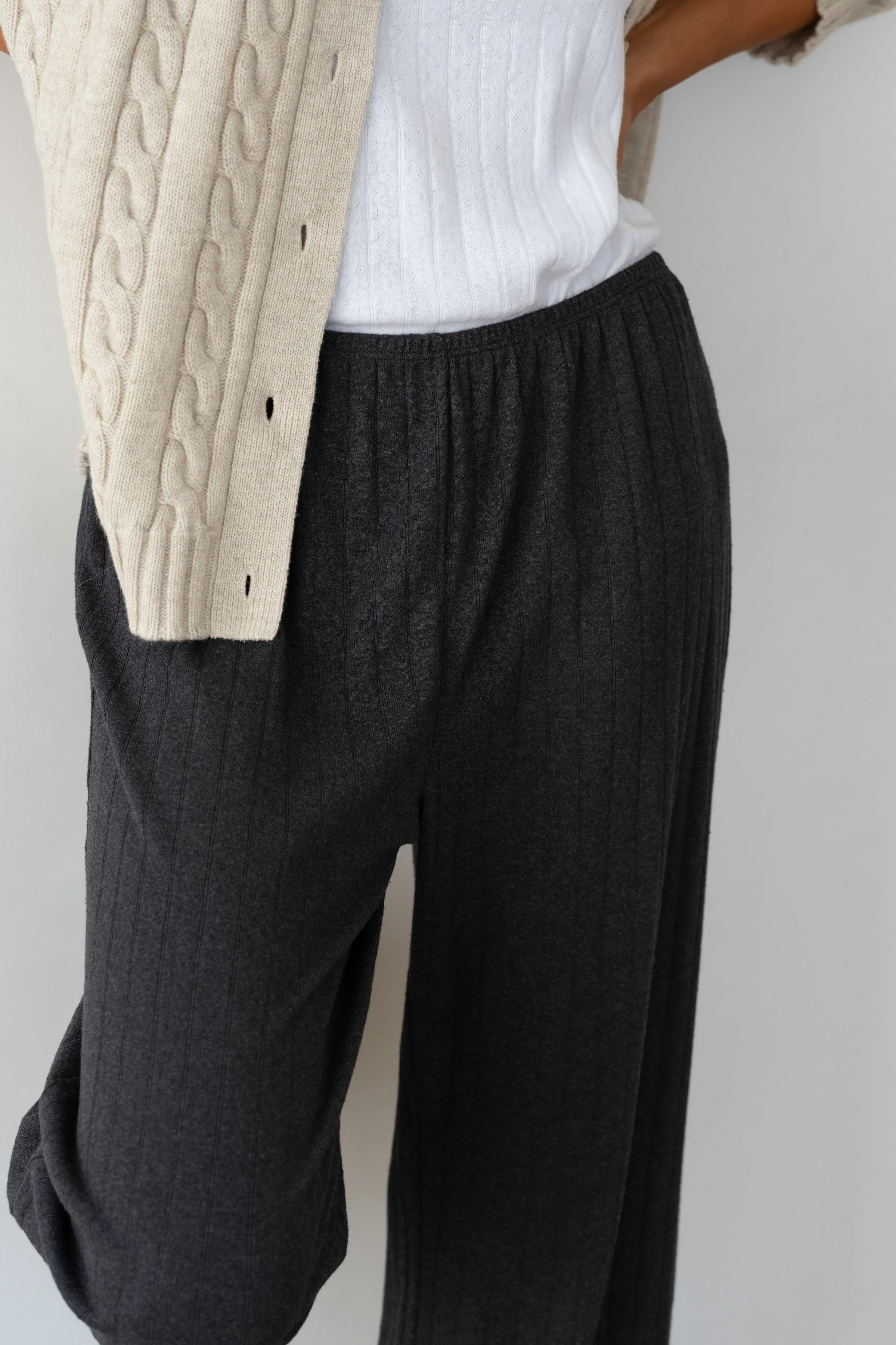 The Pointelle Simple Crop Pant sold by DONNI. product image thumbnail 5