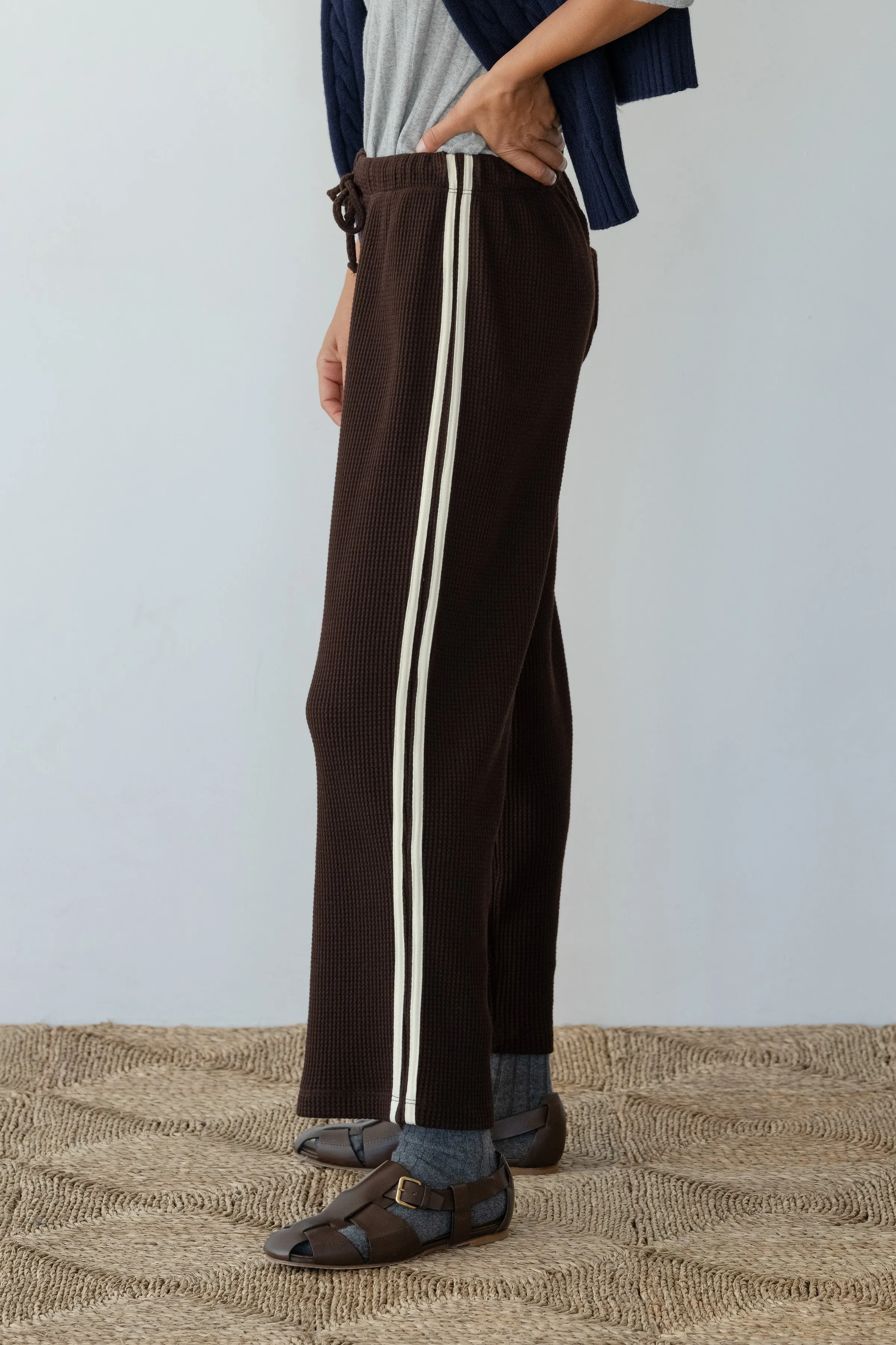 The Thermal Crop Stripe Pant sold by DONNI. product image thumbnail 3