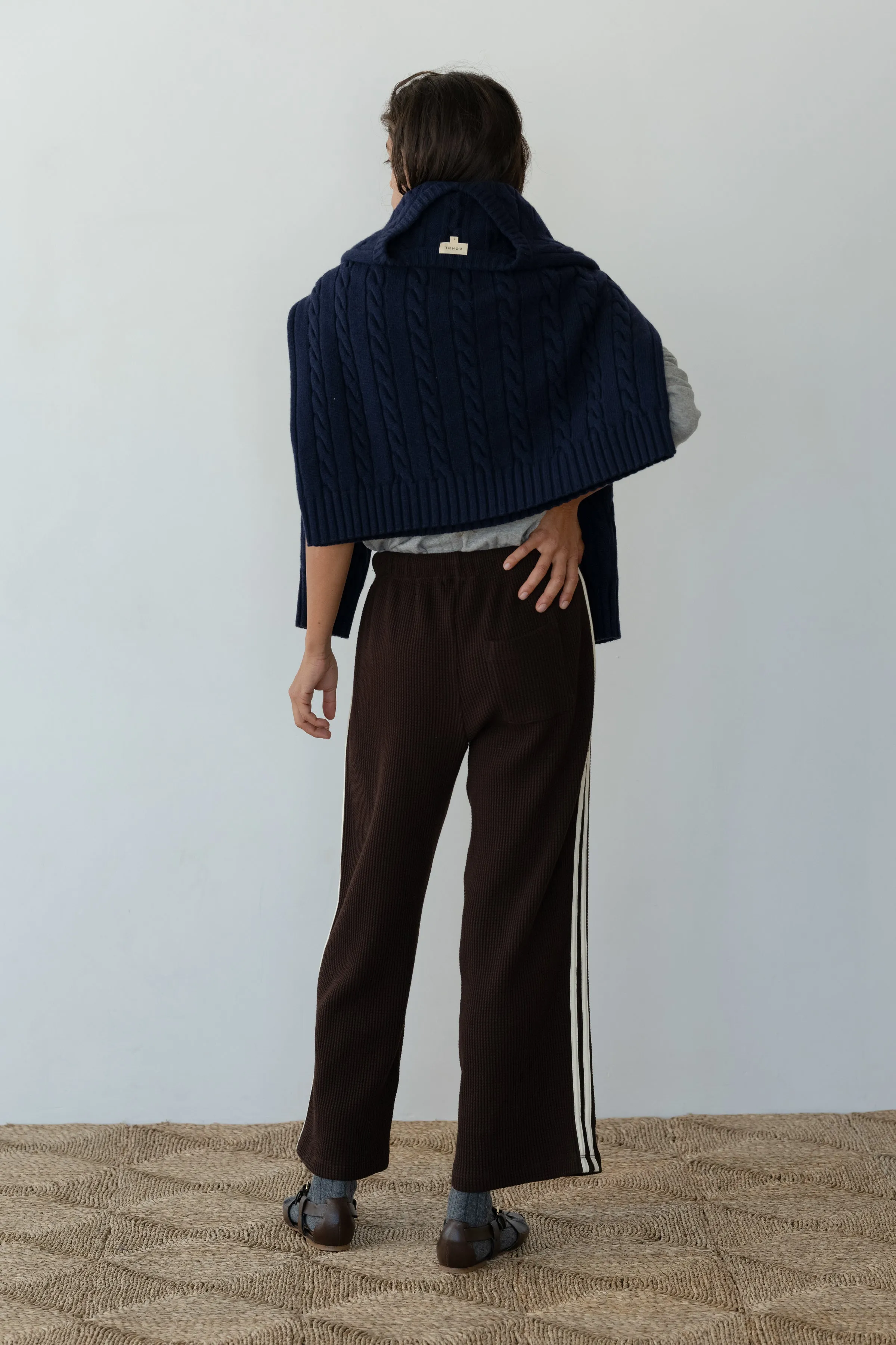 The Thermal Crop Stripe Pant sold by DONNI. product image thumbnail 4
