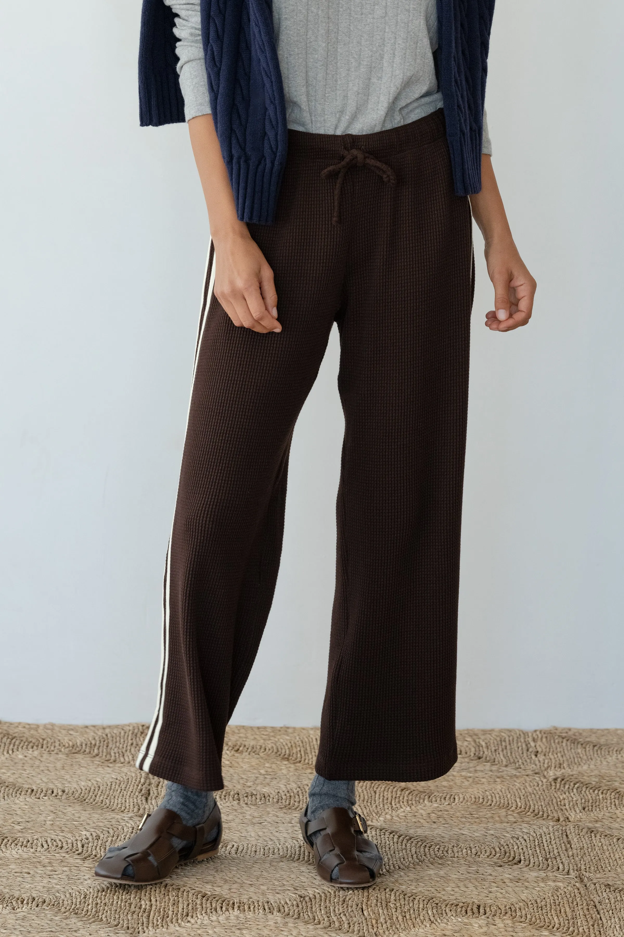 The Thermal Crop Stripe Pant sold by DONNI. product image thumbnail 5