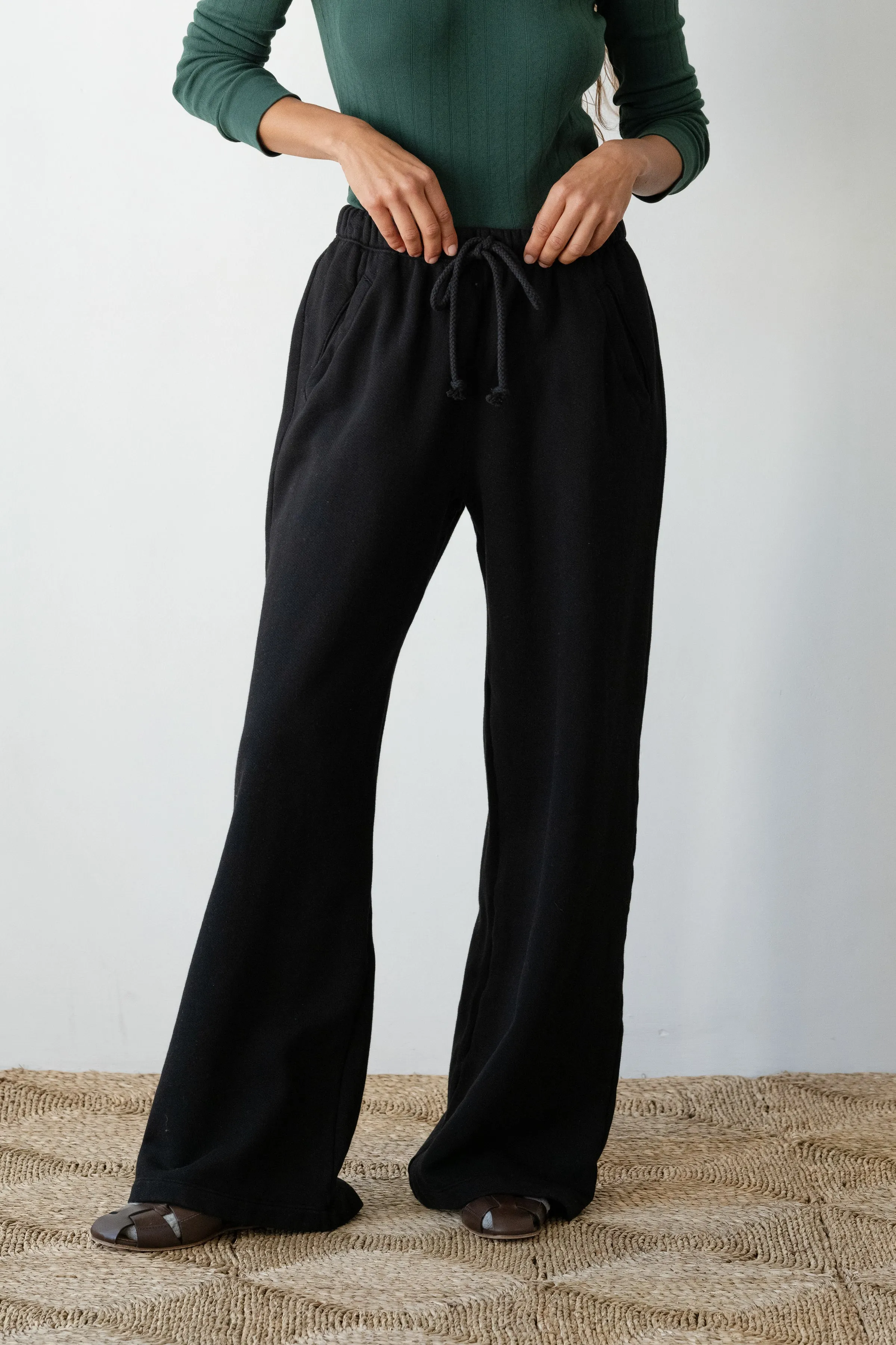 The Eco-Fleece Wide Leg Sweatpants sold by DONNI.