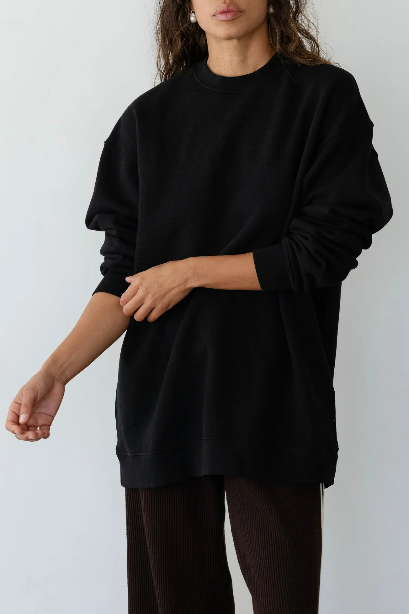 The Eco-Fleece Crewneck sold by DONNI. product image thumbnail 3