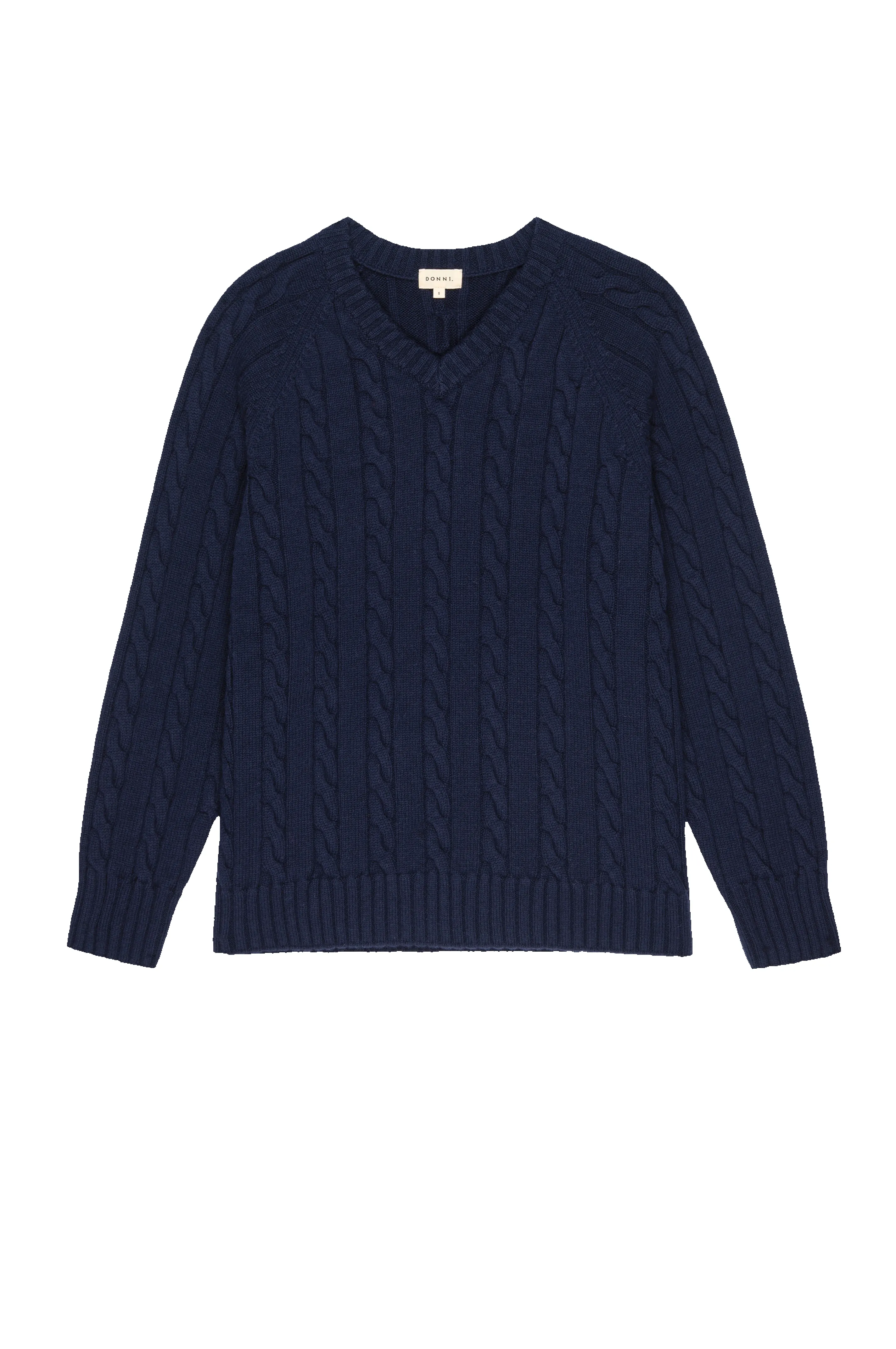 The Cable V-Neck Sweater sold by DONNI. product image thumbnail 2