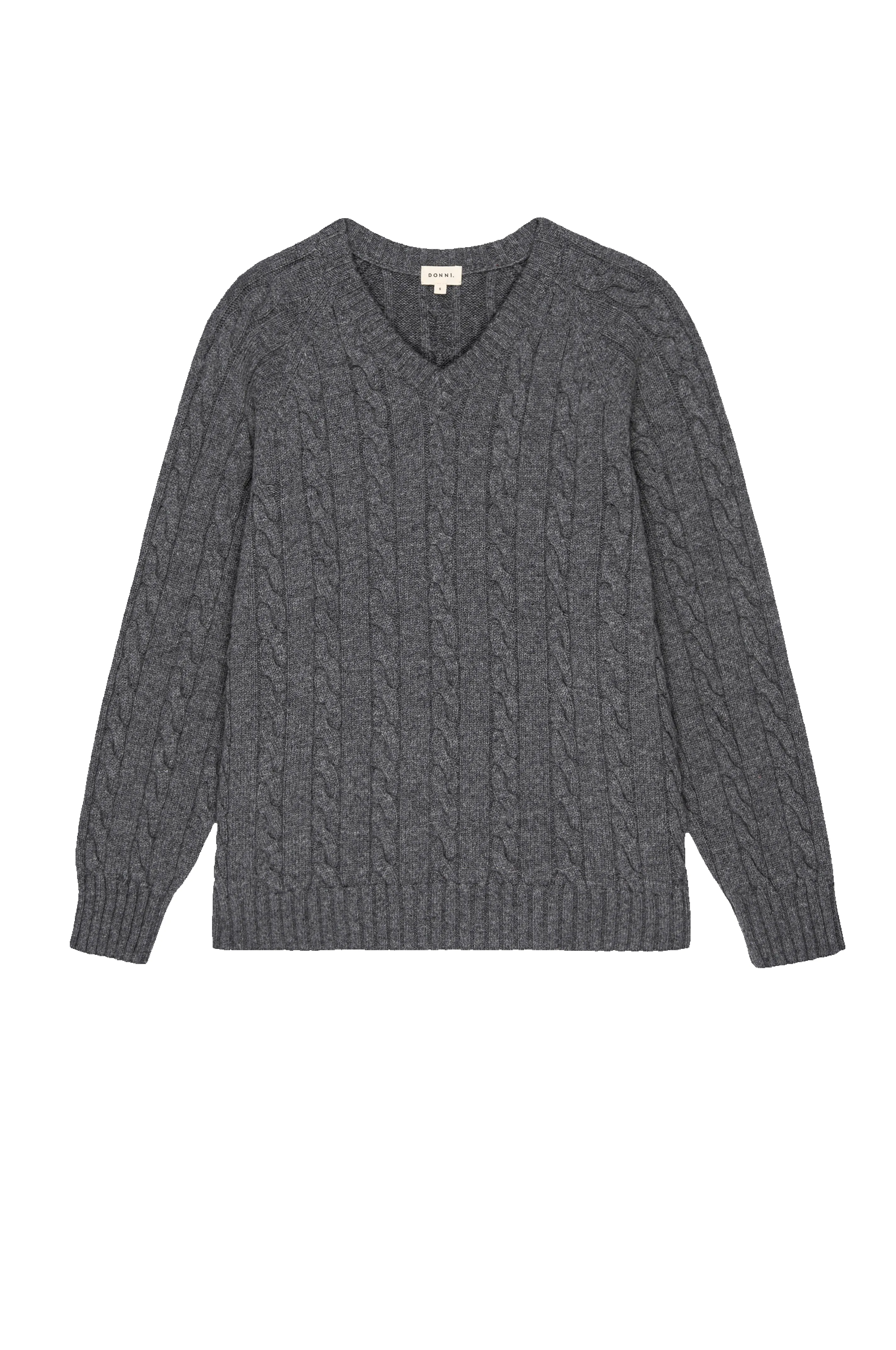 The Cable V-Neck Sweater sold by DONNI. product image thumbnail 2