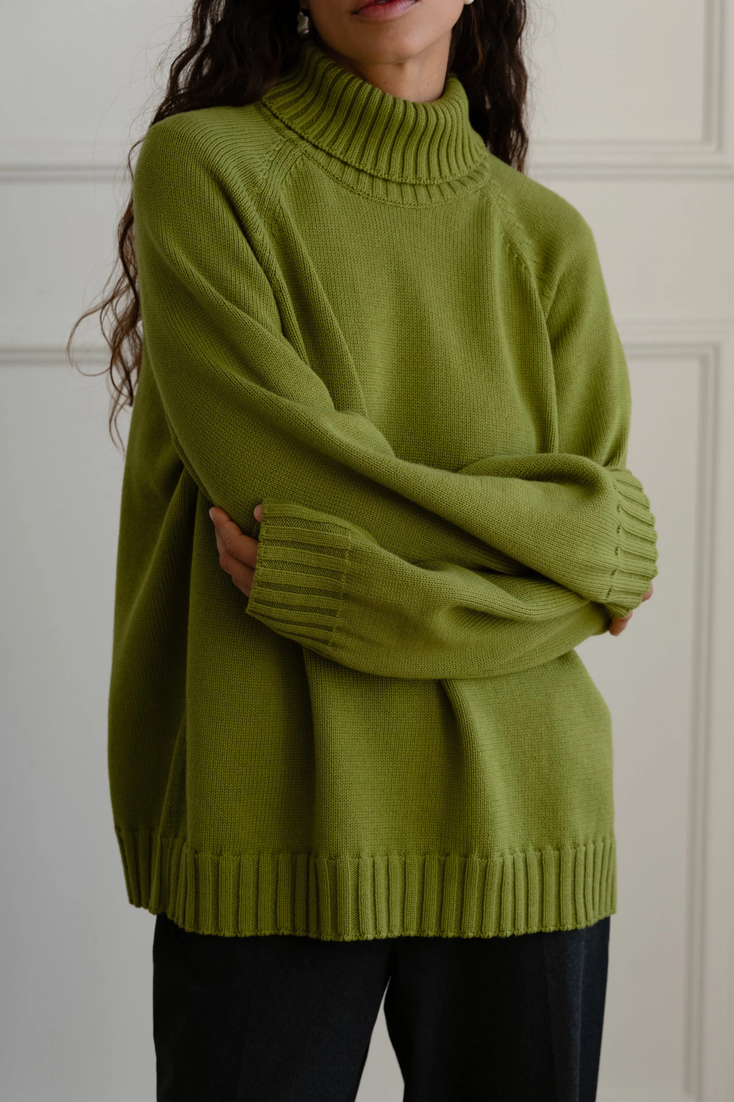 The Cotton Cashmere Turtleneck Sweater sold by DONNI.