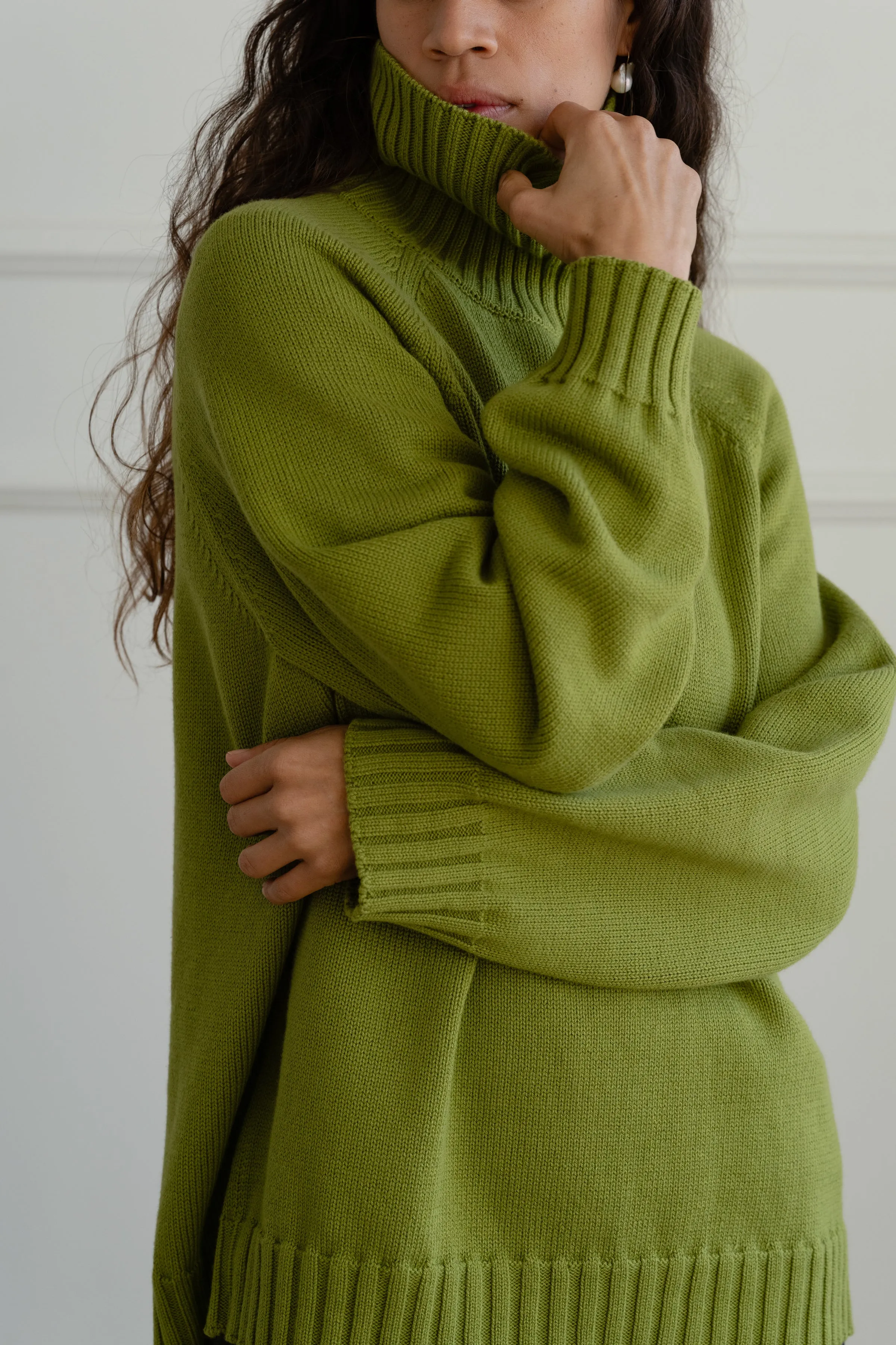The Cotton Cashmere Turtleneck Sweater sold by DONNI. product image thumbnail 3