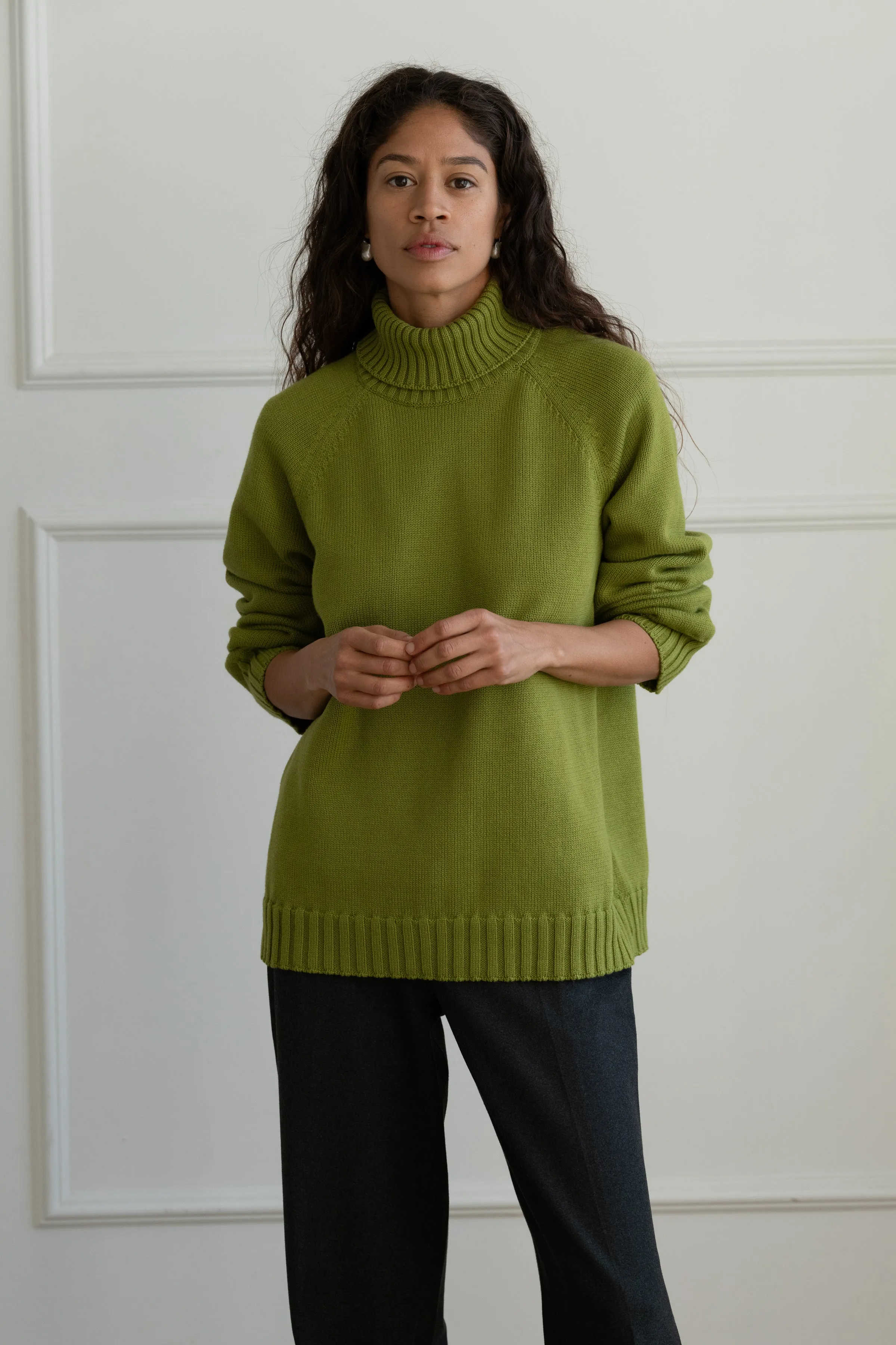 The Cotton Cashmere Turtleneck Sweater sold by DONNI. product image thumbnail 4