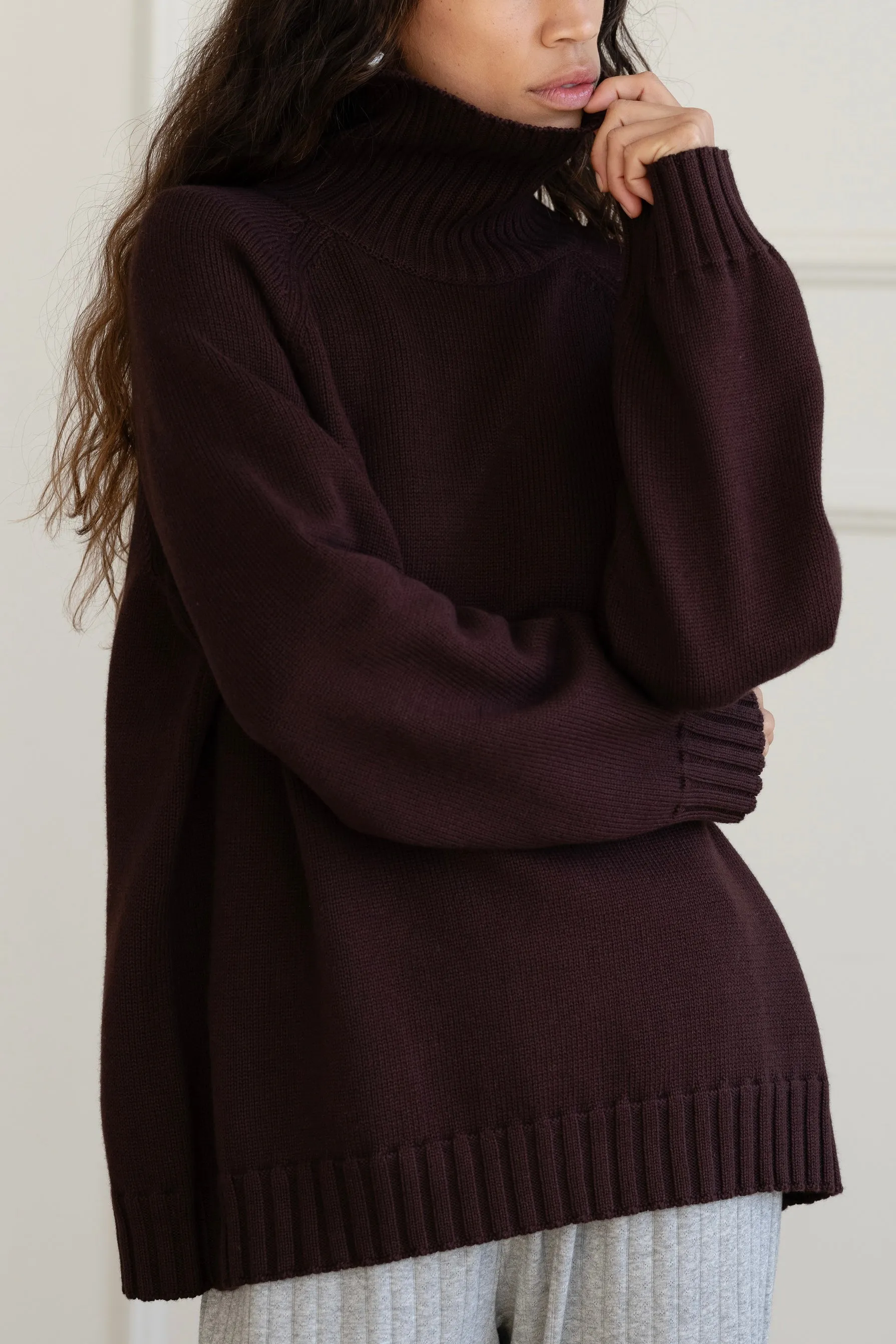 The Cotton Cashmere Turtleneck Sweater sold by DONNI.