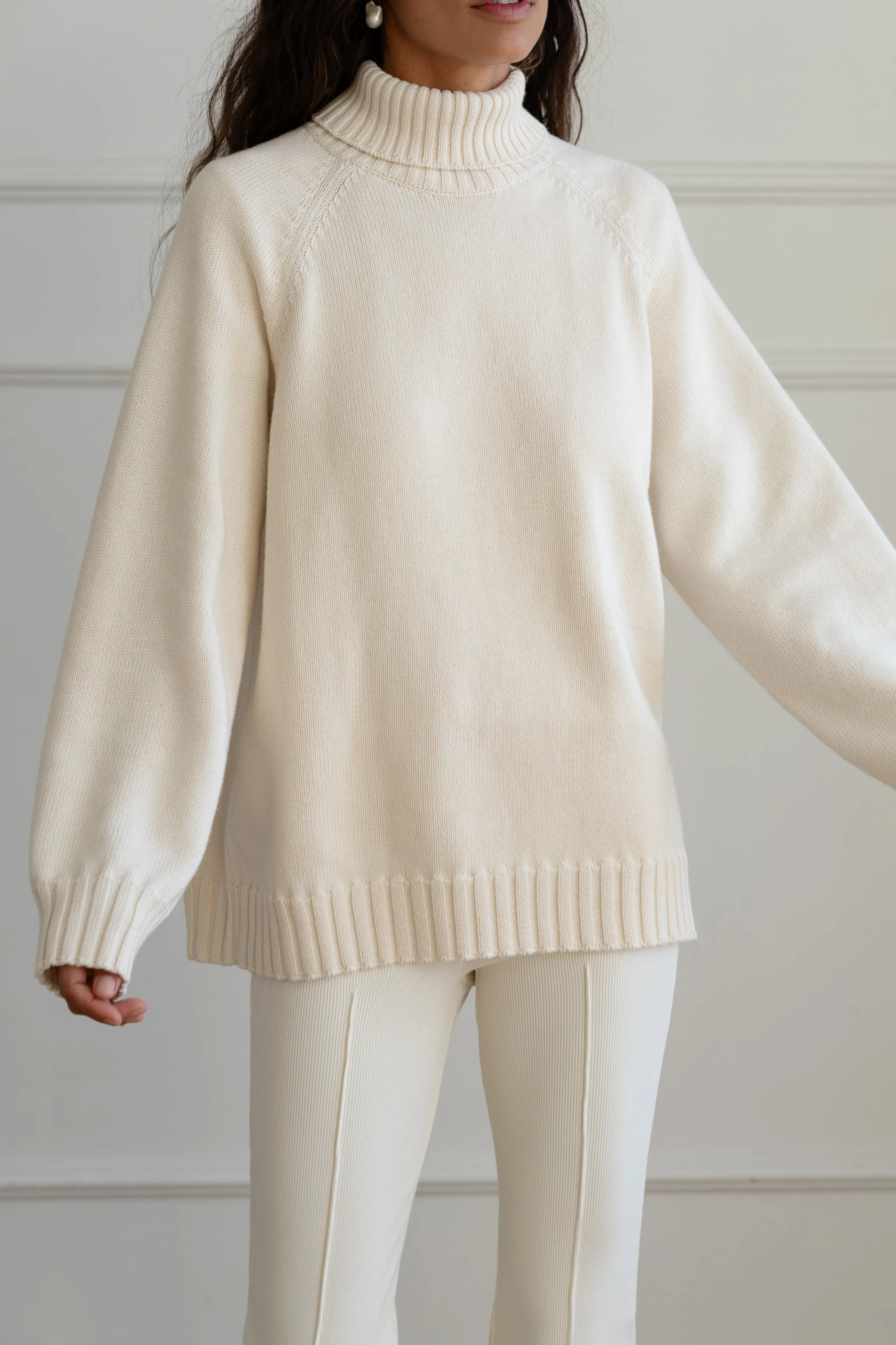 The Cotton Cashmere Turtleneck Sweater sold by DONNI. product image thumbnail 5
