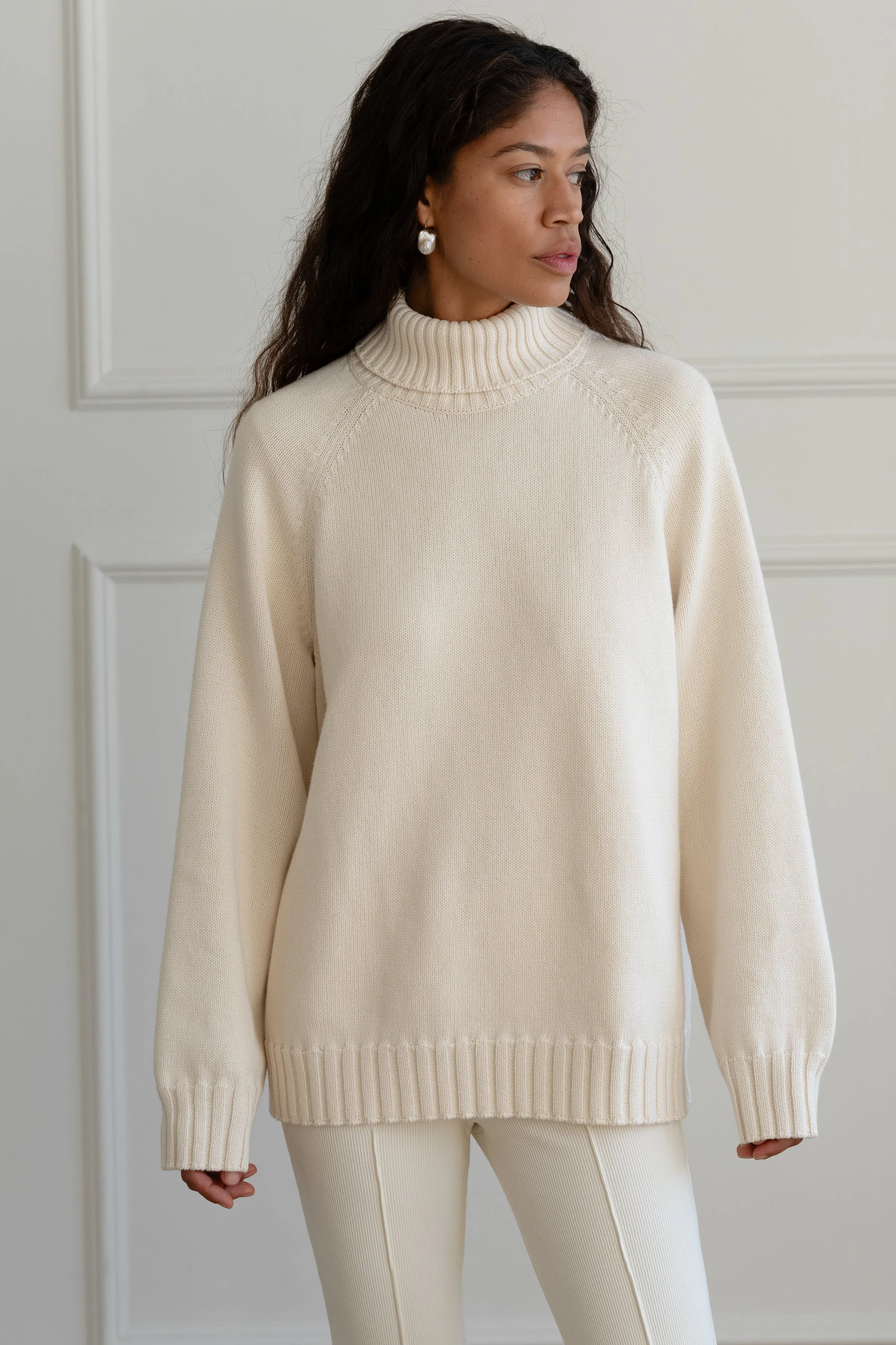 The Cotton Cashmere Turtleneck Sweater sold by DONNI. product image thumbnail 4
