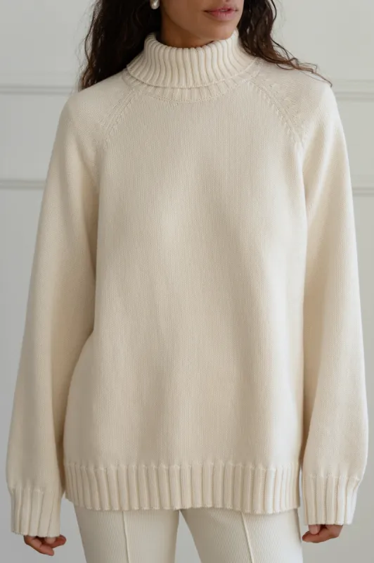 The Cotton Cashmere Turtleneck Sweater sold by DONNI.