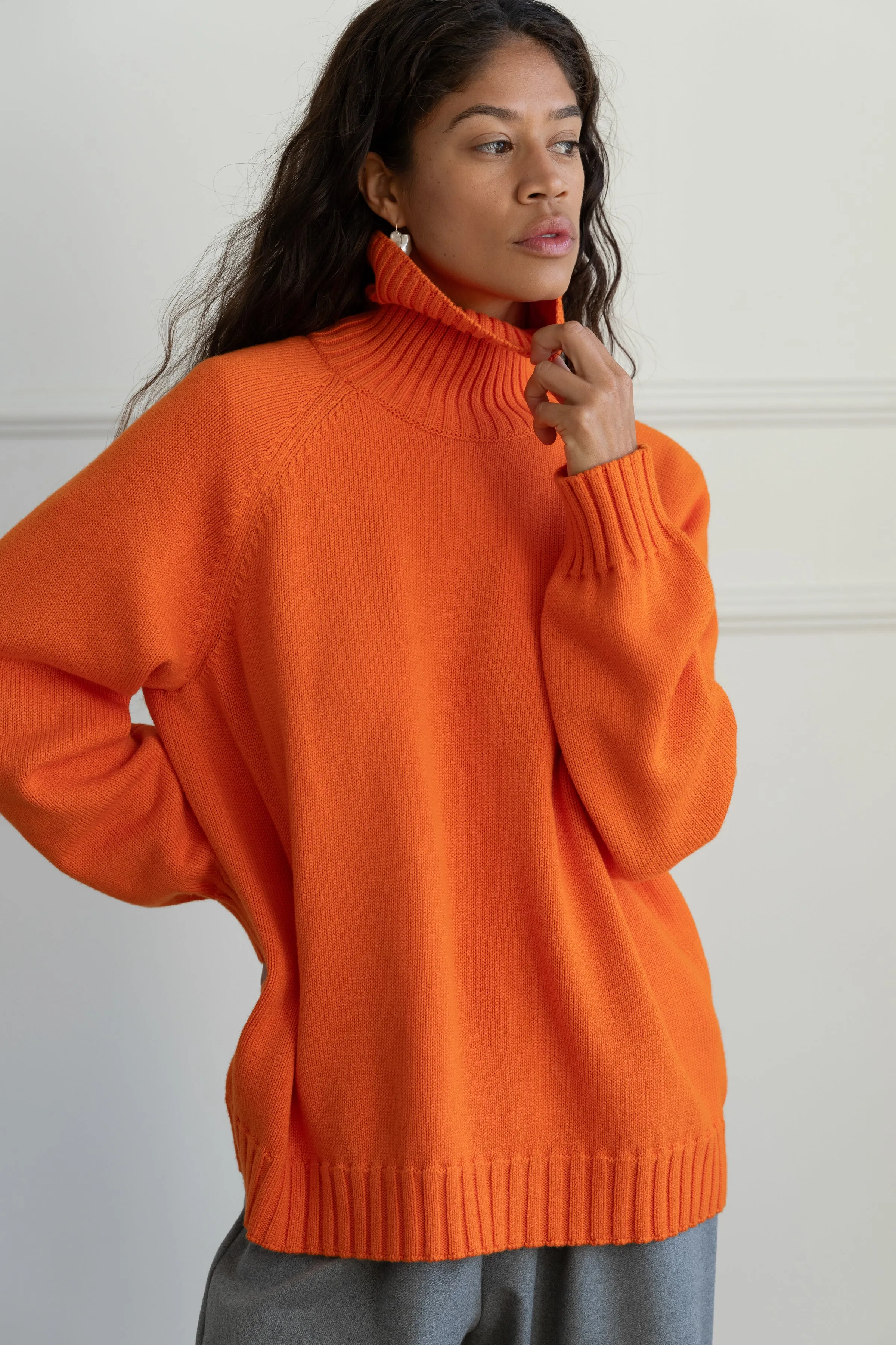 The Cotton Cashmere Turtleneck Sweater sold by DONNI. product image thumbnail 3