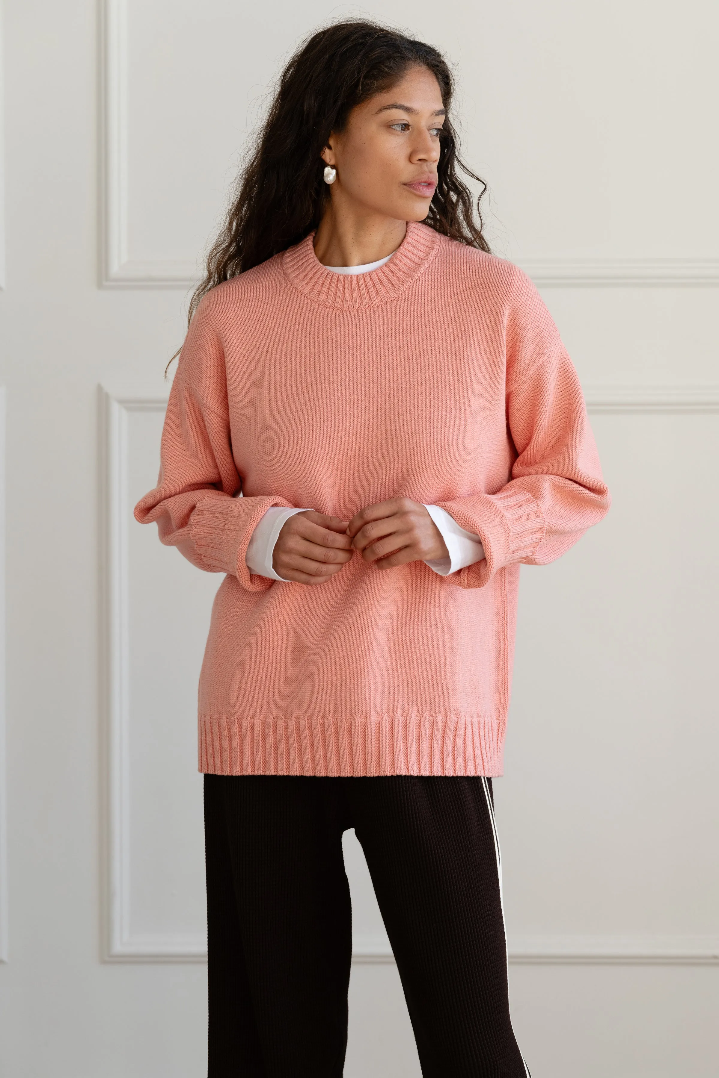 The Cotton Cashmere Crewneck Sweater sold by DONNI. product image thumbnail 3