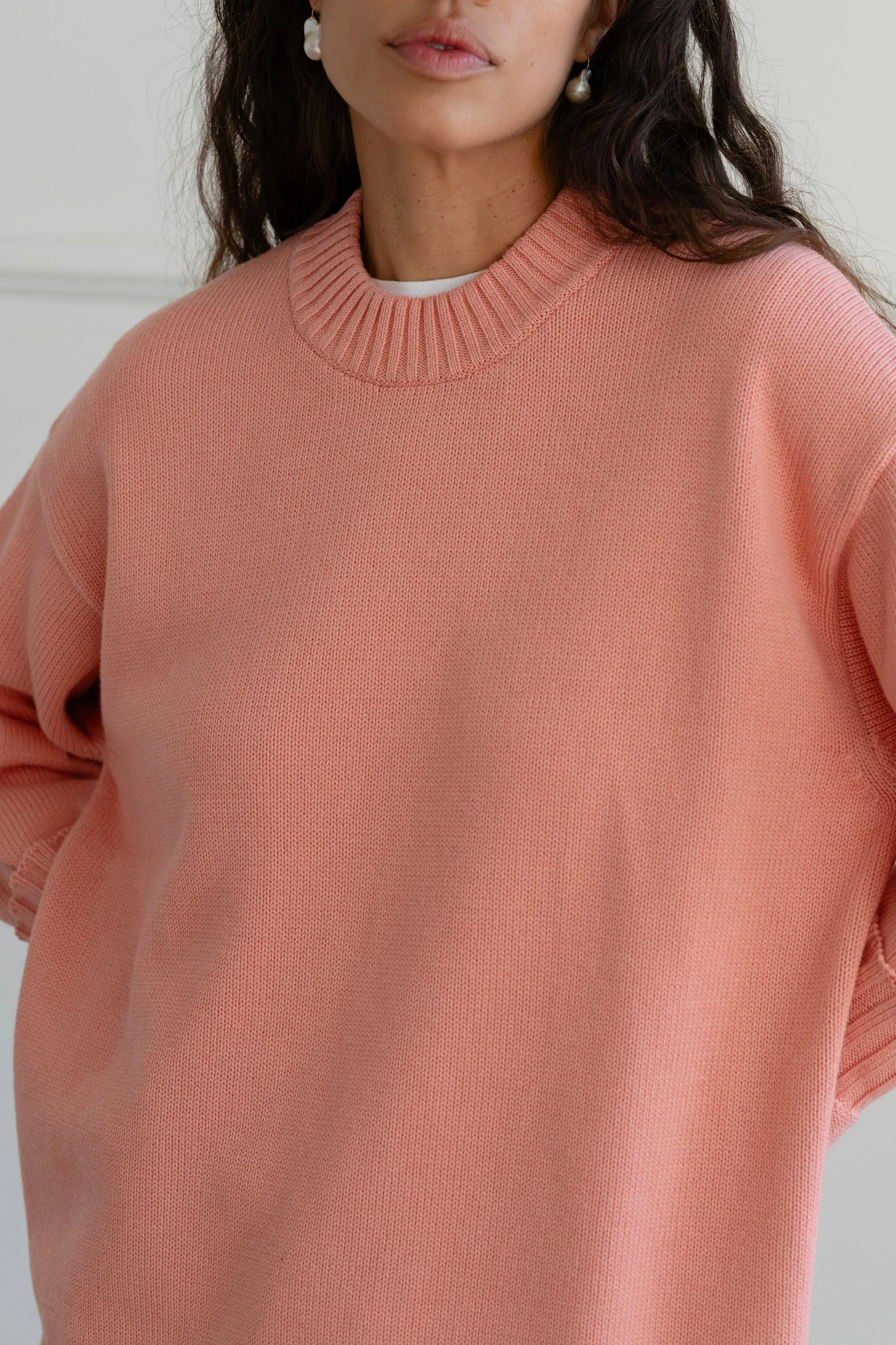 The Cotton Cashmere Crewneck Sweater sold by DONNI.