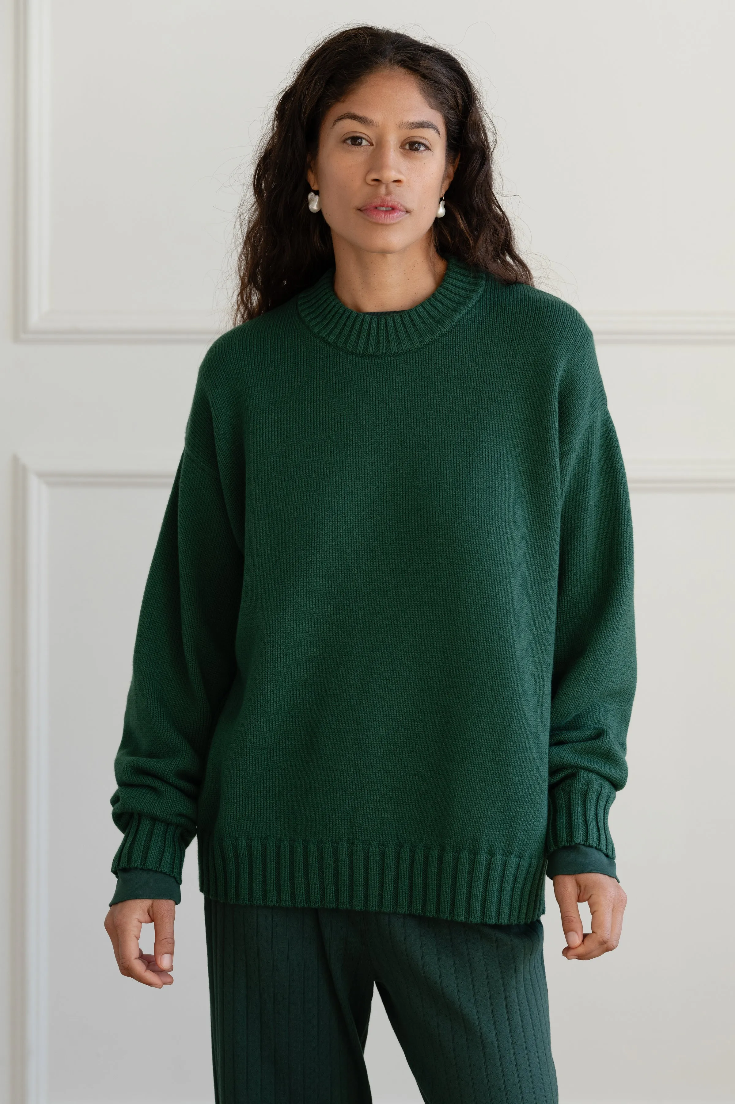 The Cotton Cashmere Crewneck Sweater sold by DONNI. product image thumbnail 3