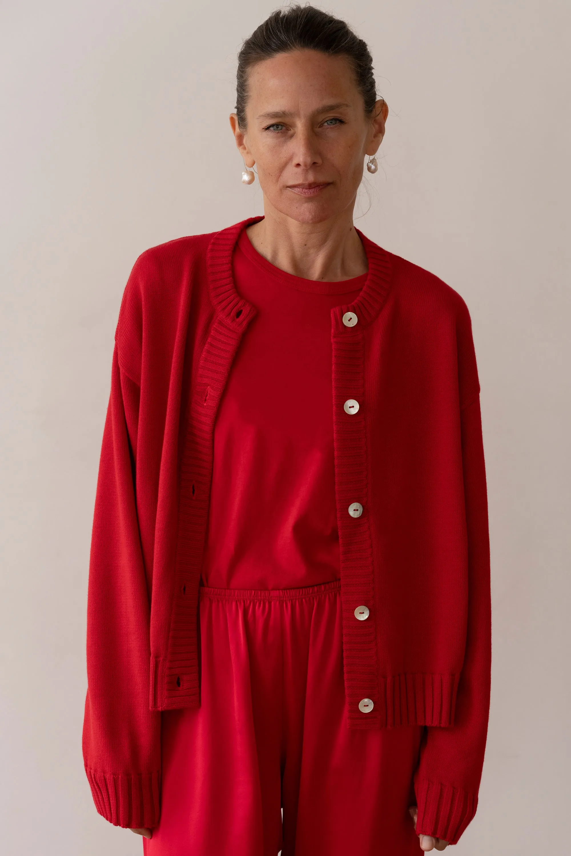 The Cotton Knit Cardigan sold by DONNI.