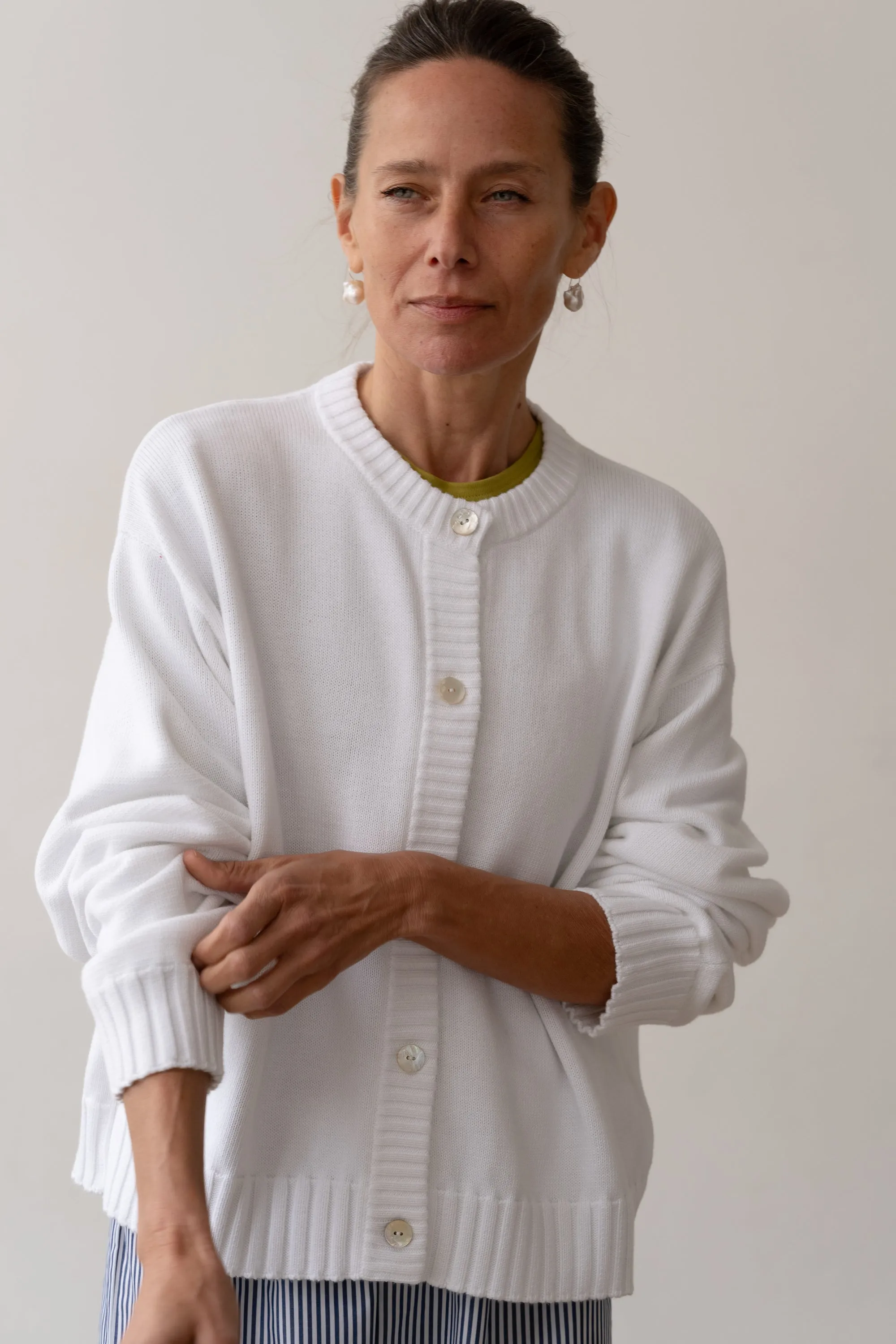 The Cotton Knit Cardigan sold by DONNI. product image thumbnail 3