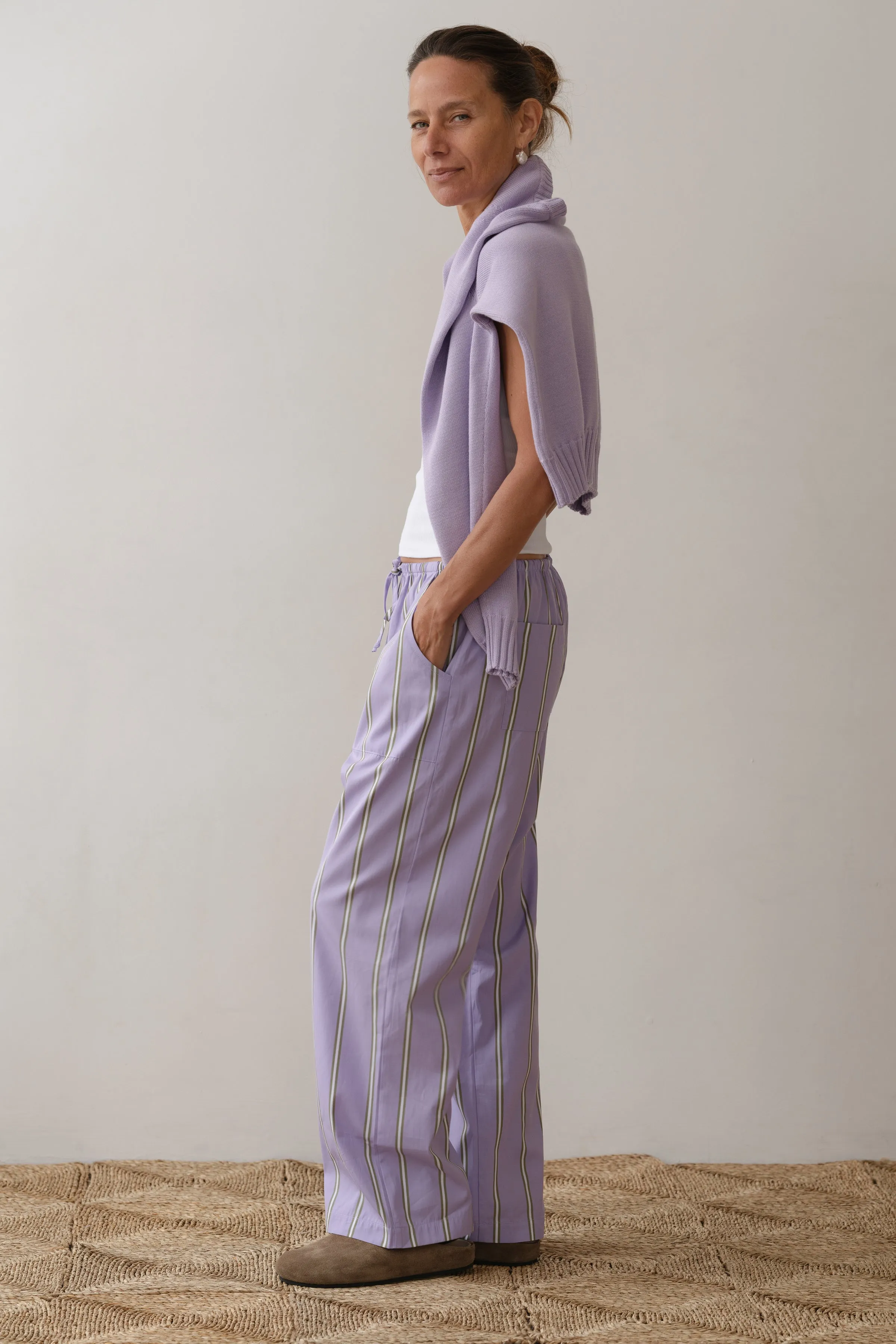 The Stripe Pop Drawstring Pant sold by DONNI. product image thumbnail 5