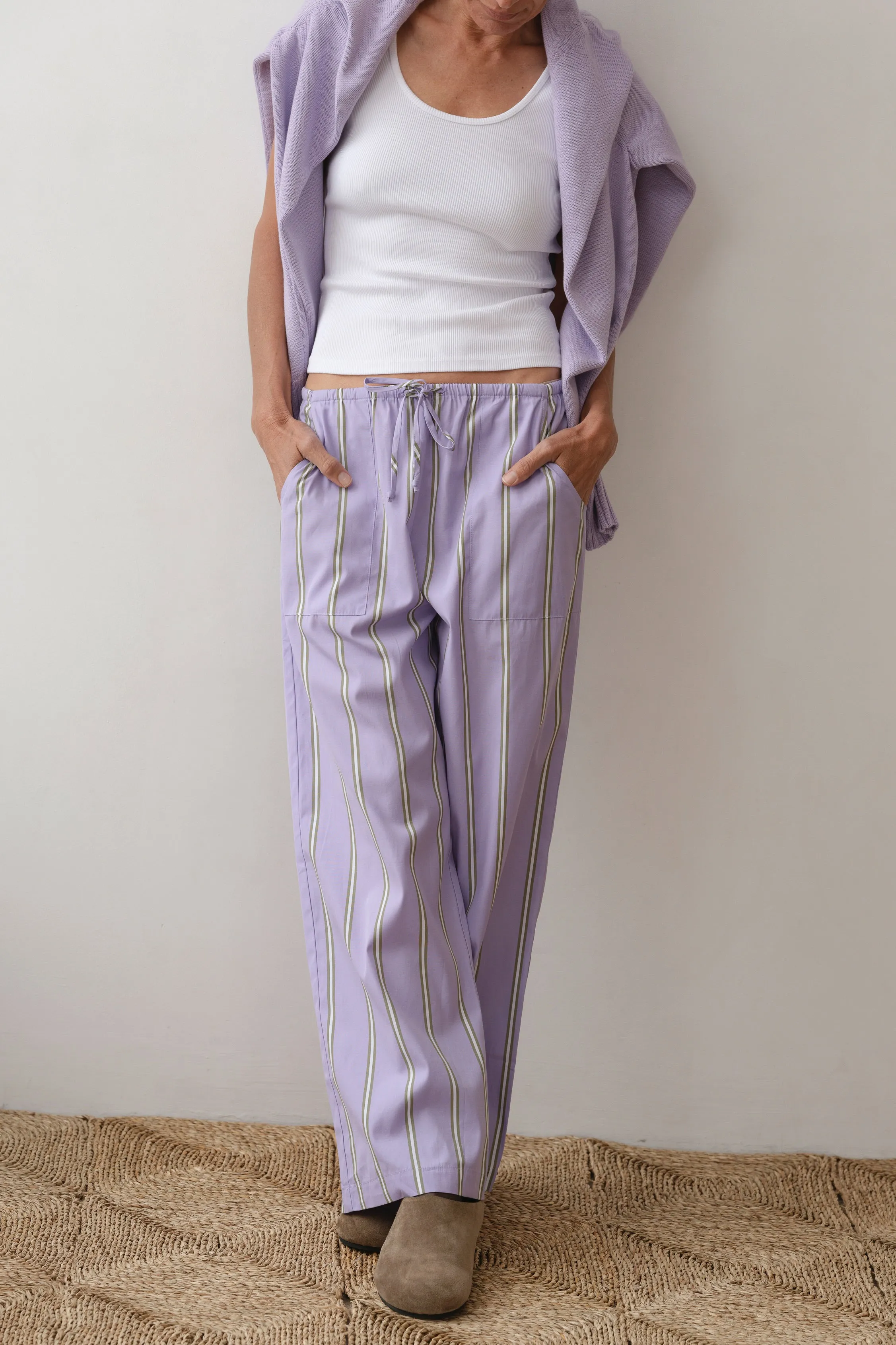 The Stripe Pop Drawstring Pant sold by DONNI. product image thumbnail 3