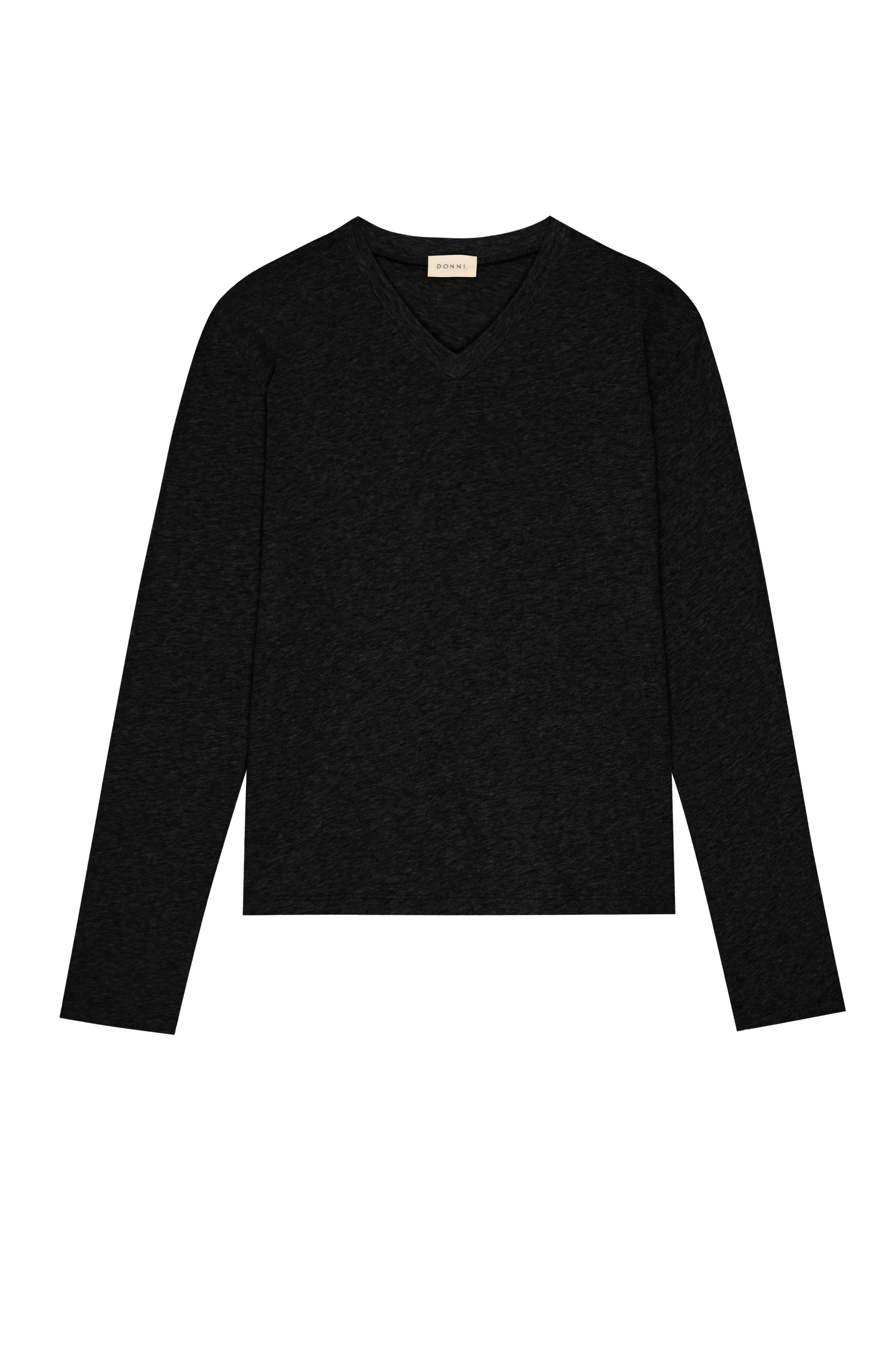 The Jersey V-Neck Long Sleeve sold by DONNI. product image thumbnail 2