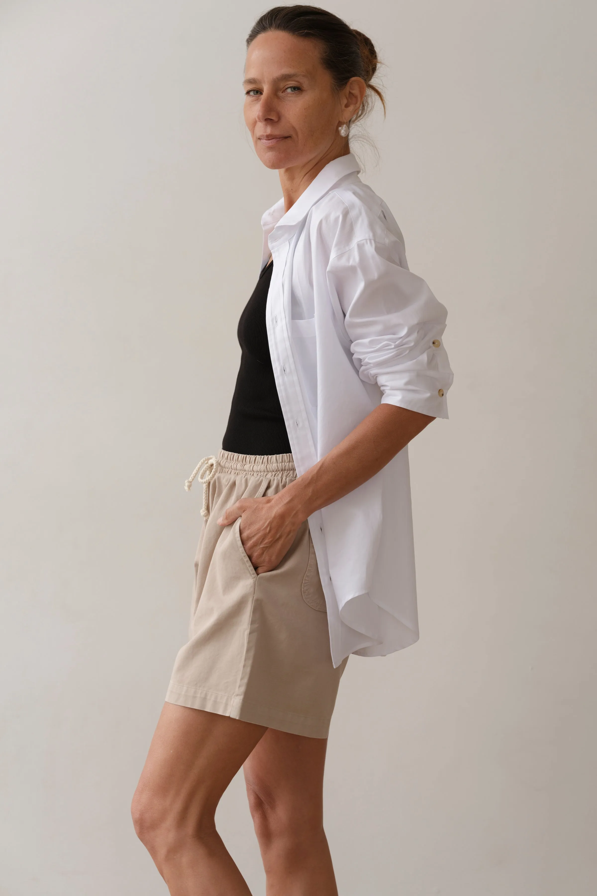 The Chino Drawstring Short sold by DONNI. product image thumbnail 4