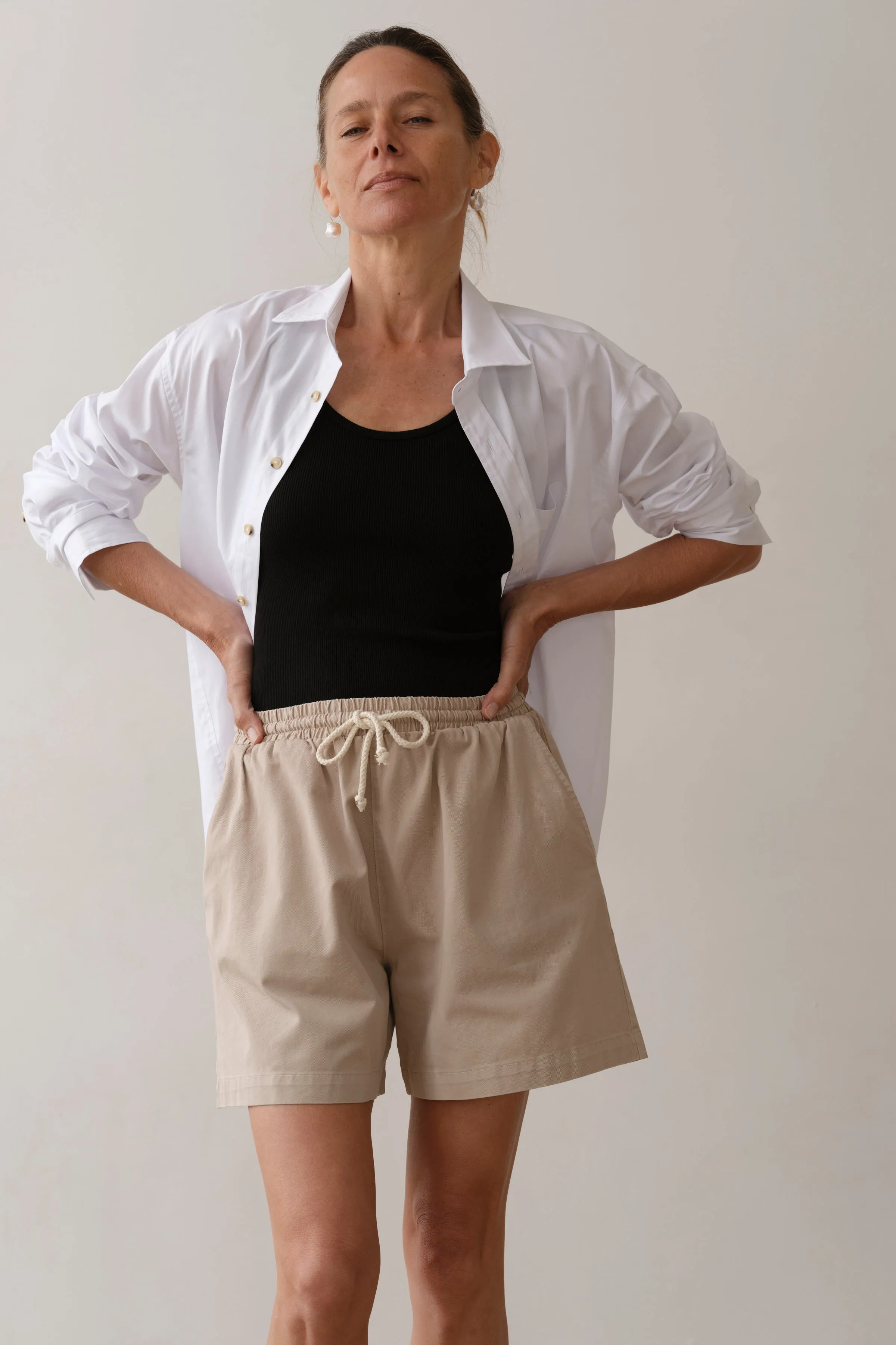 The Chino Drawstring Short sold by DONNI. product image thumbnail 3