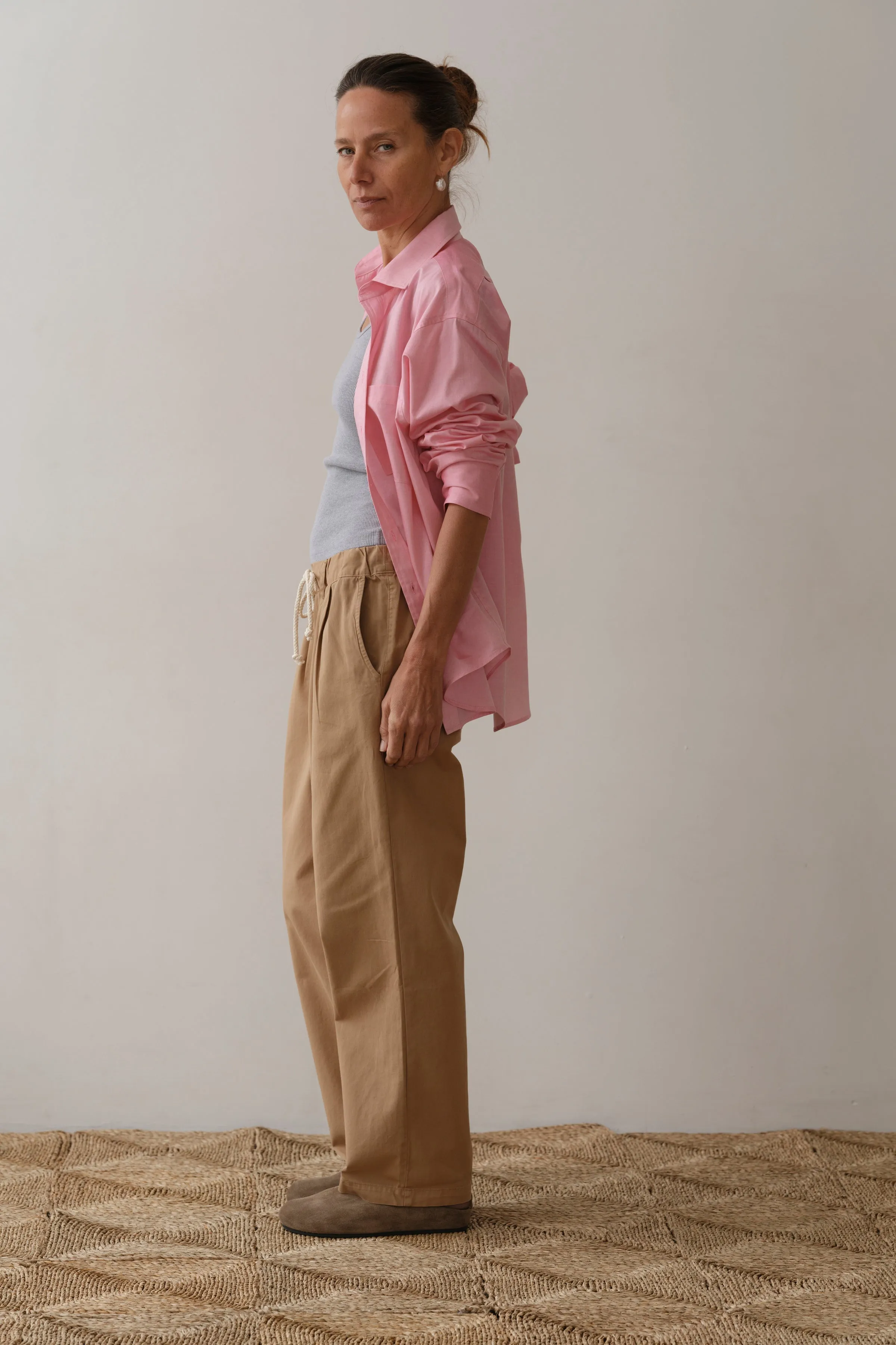 The Chino Drawstring Crop Pant sold by DONNI. product image thumbnail 3