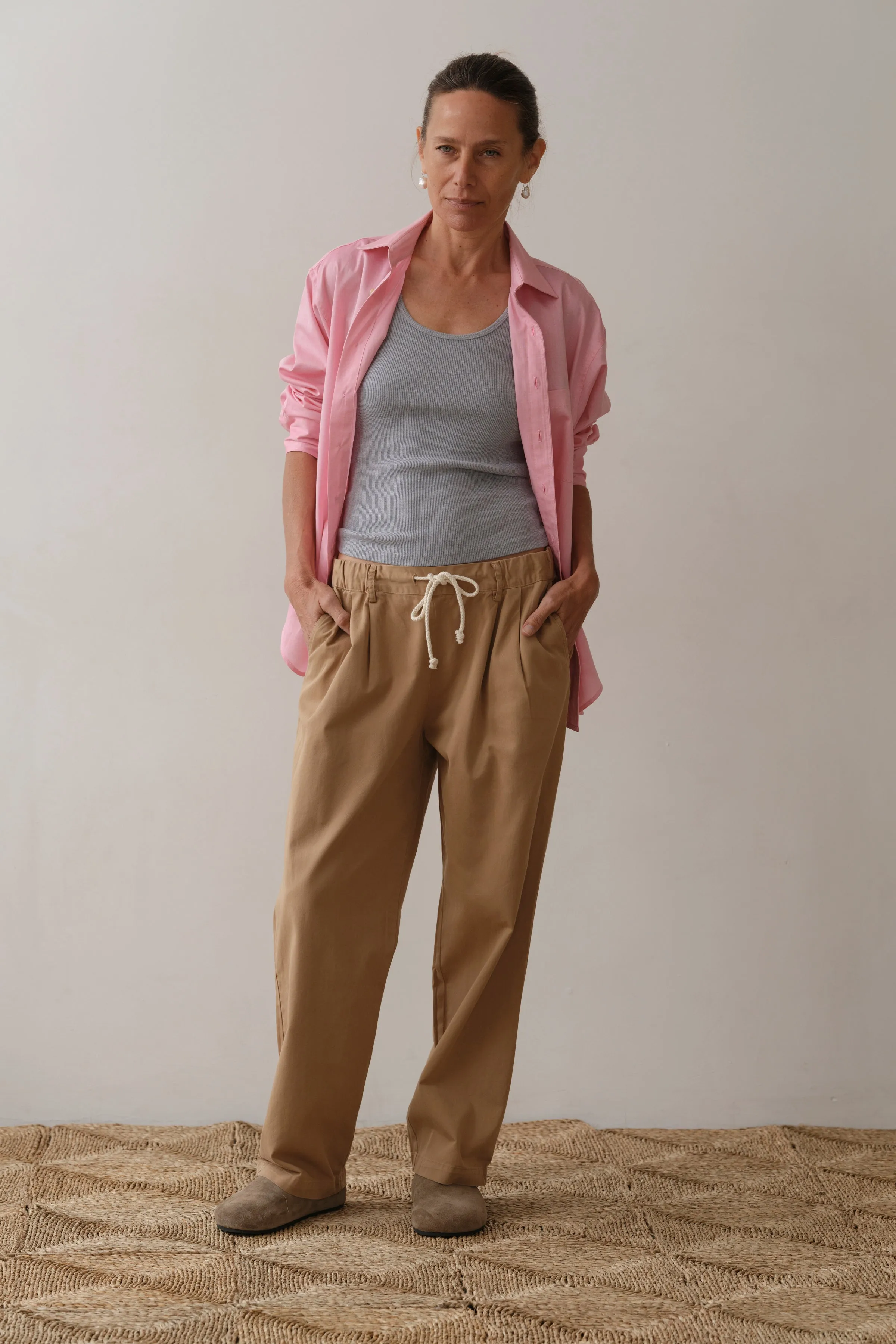 The Chino Drawstring Crop Pant sold by DONNI. product image thumbnail 5