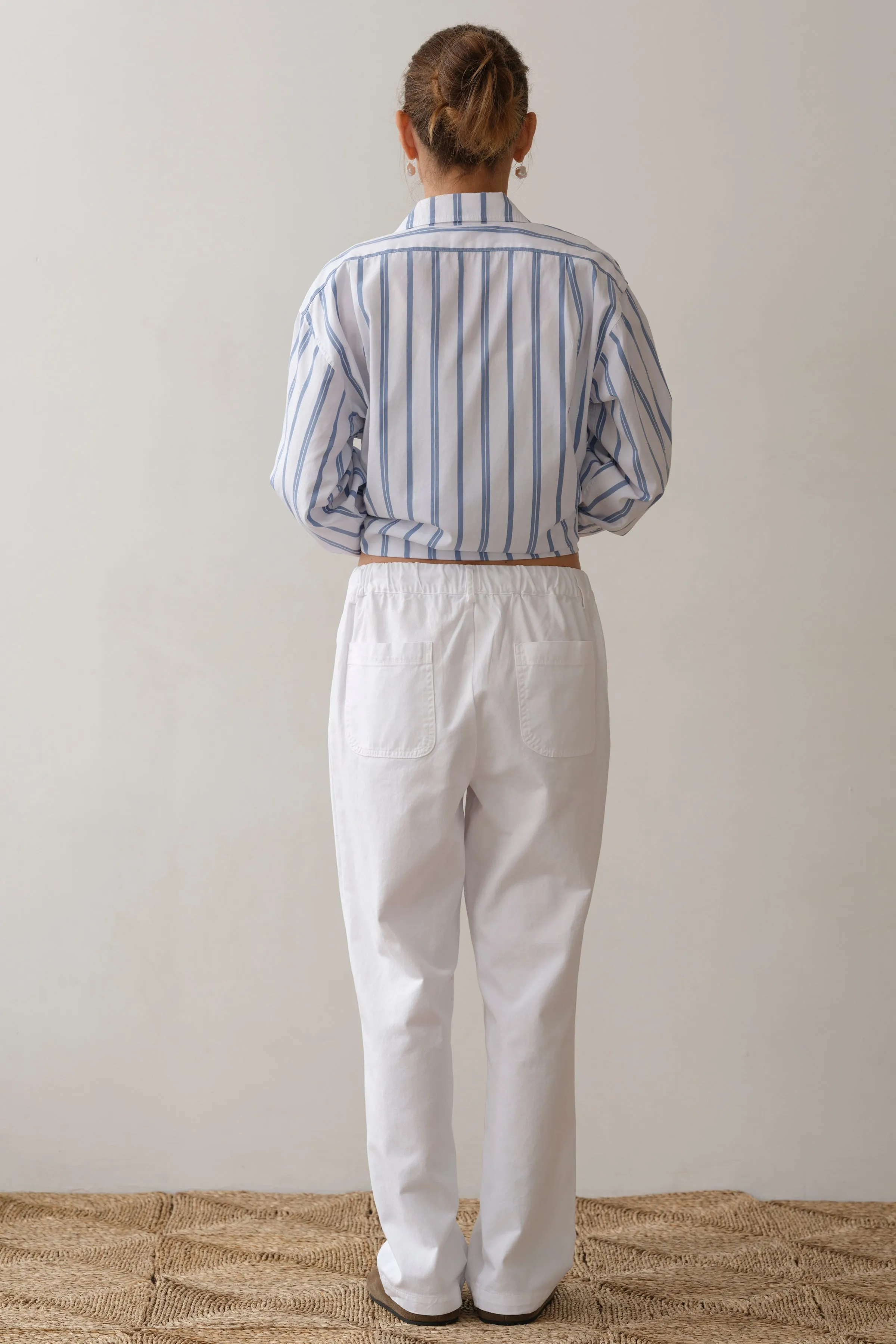 The Chino Drawstring Crop Pant sold by DONNI. product image thumbnail 5