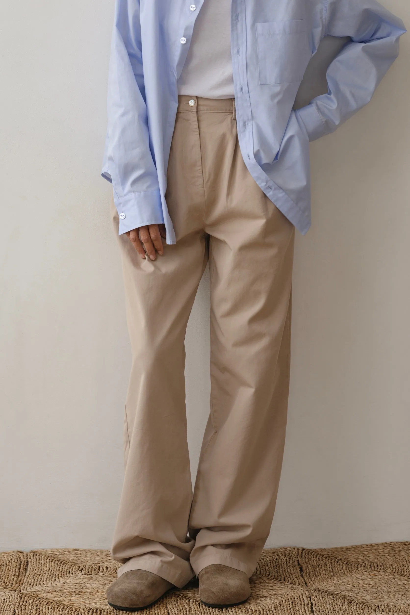The Chino Pleated Trouser sold by DONNI. product image thumbnail 4